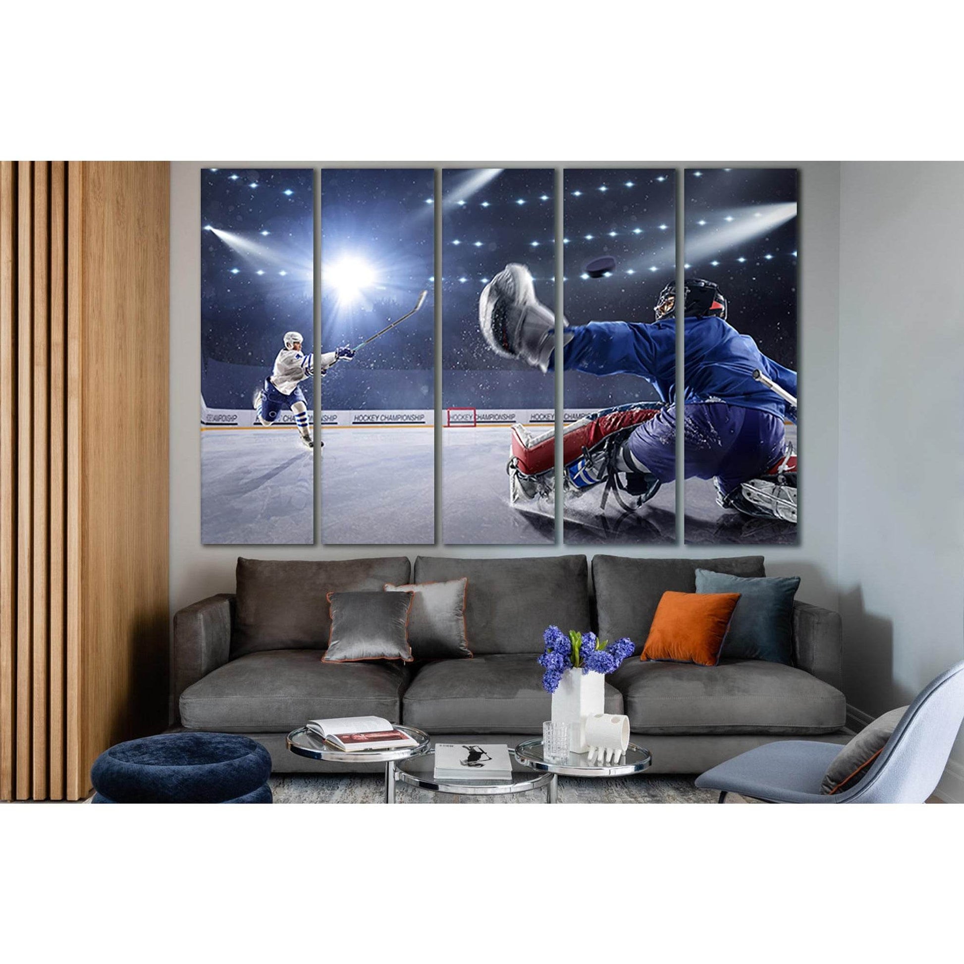 Hockey Game For Fearless Men №SL930 Ready to Hang Canvas PrintCanvas art arrives ready to hang, with hanging accessories included and no additional framing required. Every canvas print is hand-crafted, made on-demand at our workshop and expertly stretched