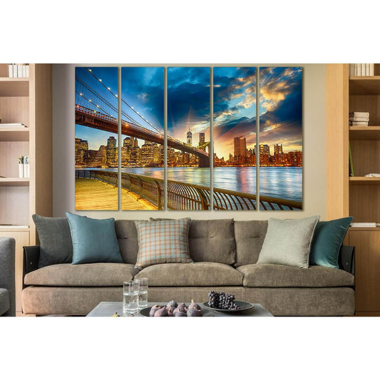 View Of Brooklyn Bridge №SL1089 Ready to Hang Canvas PrintCanvas art arrives ready to hang, with hanging accessories included and no additional framing required. Every canvas print is hand-crafted, made on-demand at our workshop and expertly stretched aro