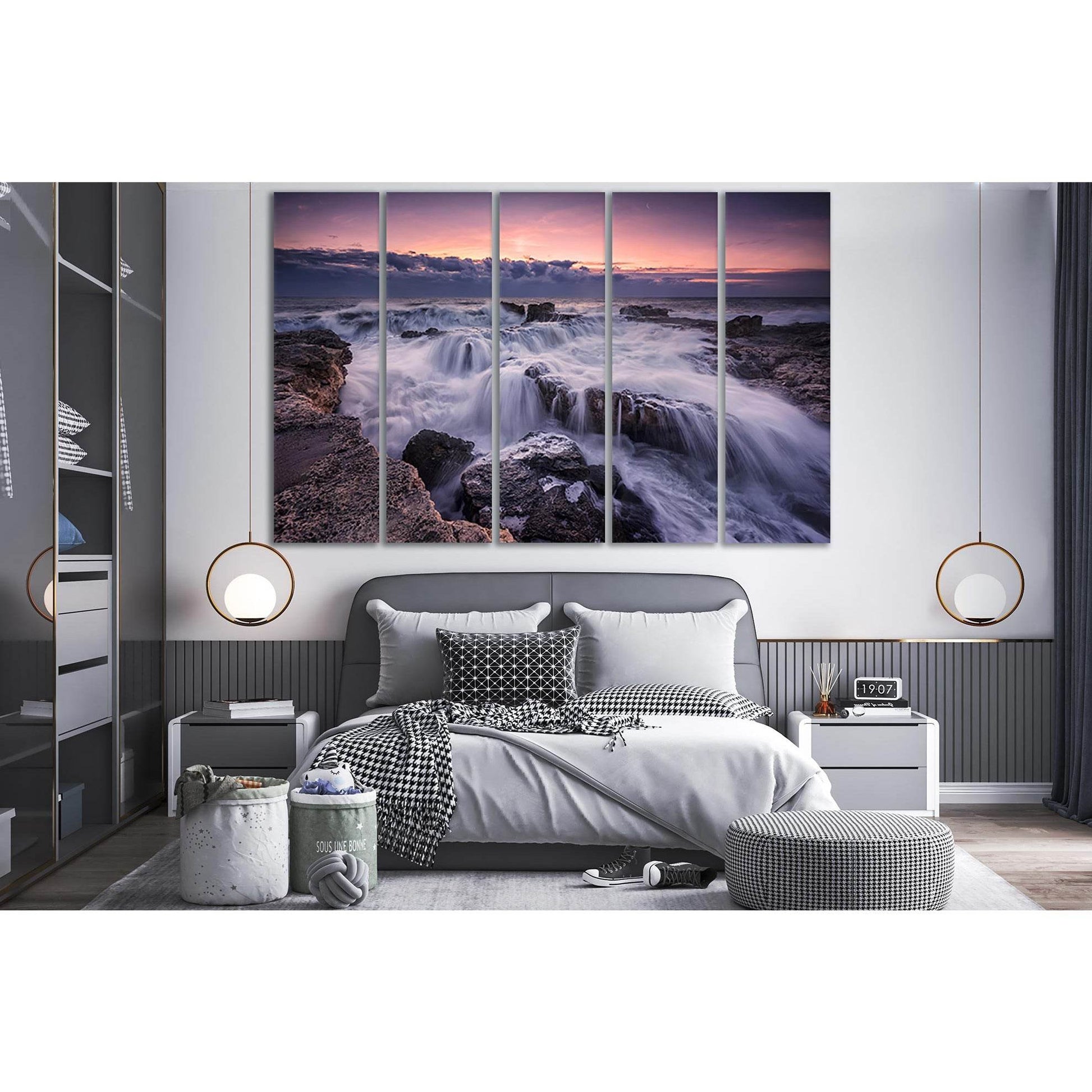 Beautiful Waves At Sunset №SL237 Ready to Hang Canvas PrintCanvas art arrives ready to hang, with hanging accessories included and no additional framing required. Every canvas print is hand-crafted, made on-demand at our workshop and expertly stretched ar