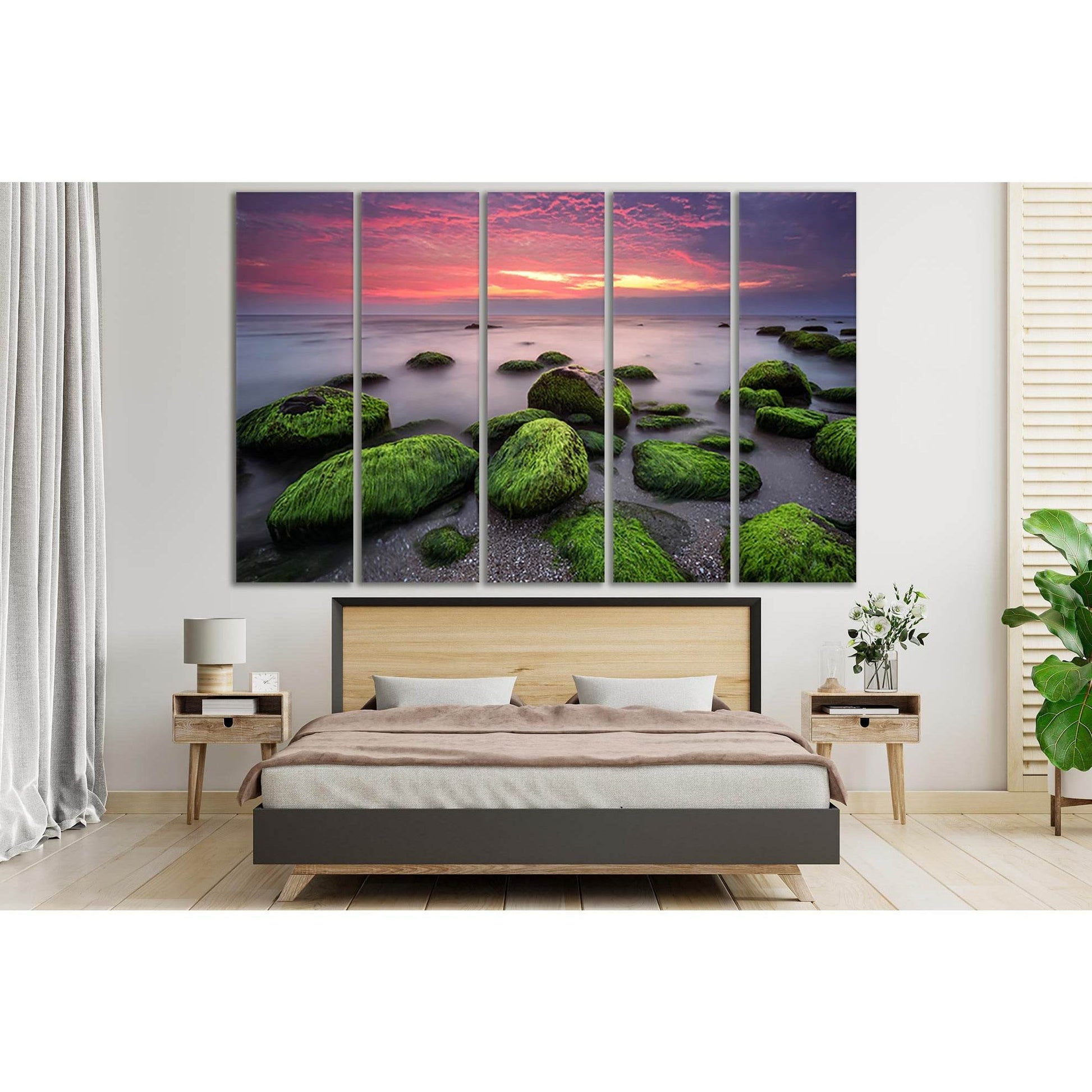 Stones In Moss Sunset №SL239 Ready to Hang Canvas PrintCanvas art arrives ready to hang, with hanging accessories included and no additional framing required. Every canvas print is hand-crafted, made on-demand at our workshop and expertly stretched around