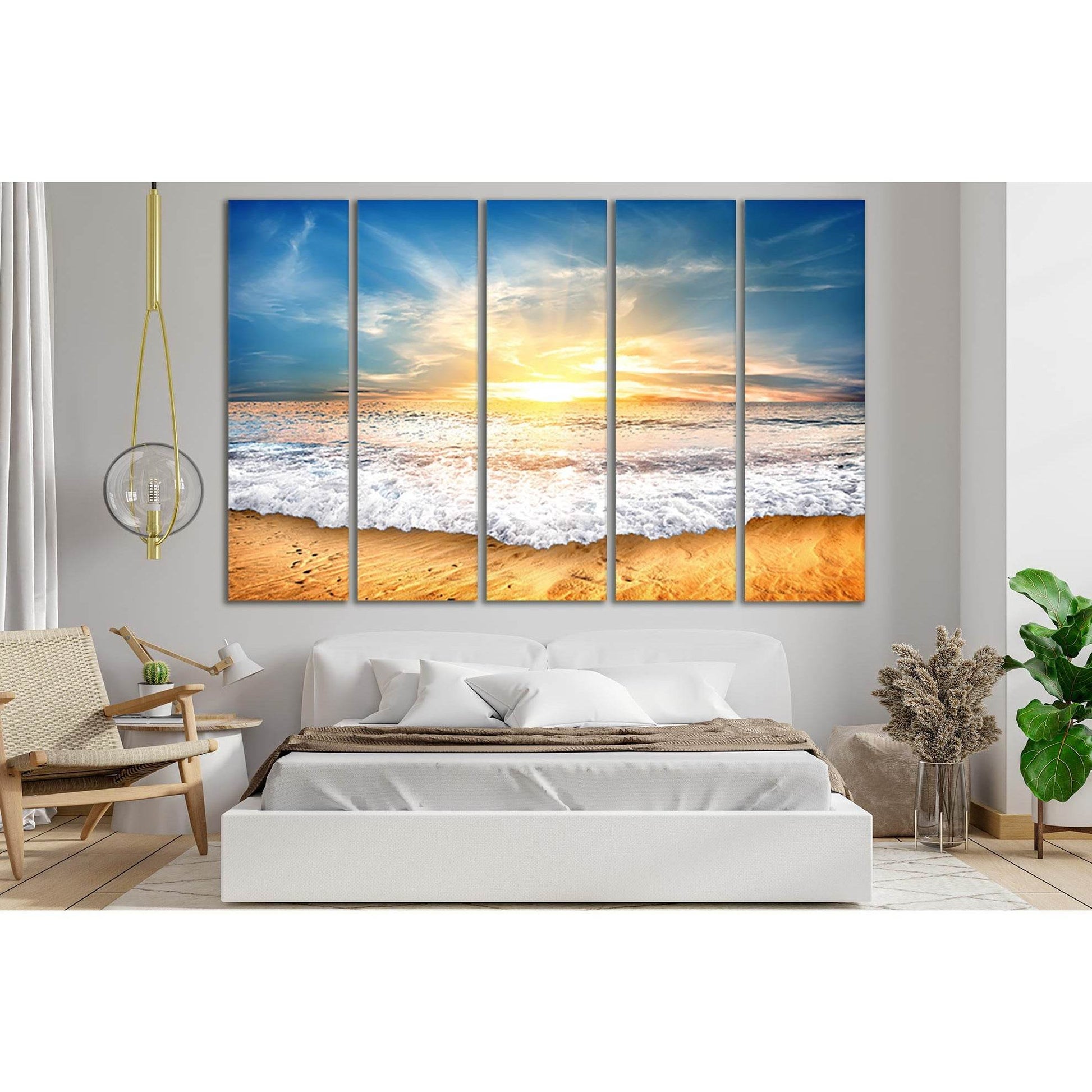 Sea Wave Sky Dawn №SL226 Ready to Hang Canvas PrintCanvas art arrives ready to hang, with hanging accessories included and no additional framing required. Every canvas print is hand-crafted, made on-demand at our workshop and expertly stretched around 100