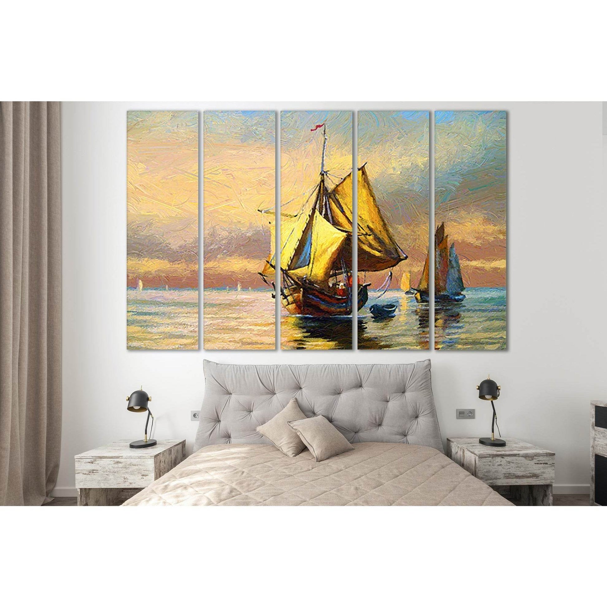 Old Ship On The Sea №SL606 Ready to Hang Canvas PrintCanvas art arrives ready to hang, with hanging accessories included and no additional framing required. Every canvas print is hand-crafted, made on-demand at our workshop and expertly stretched around 1