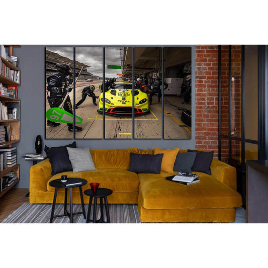 Yellow Sports Car At Pit Stop №SL897 Ready to Hang Canvas PrintCanvas art arrives ready to hang, with hanging accessories included and no additional framing required. Every canvas print is hand-crafted, made on-demand at our workshop and expertly stretche