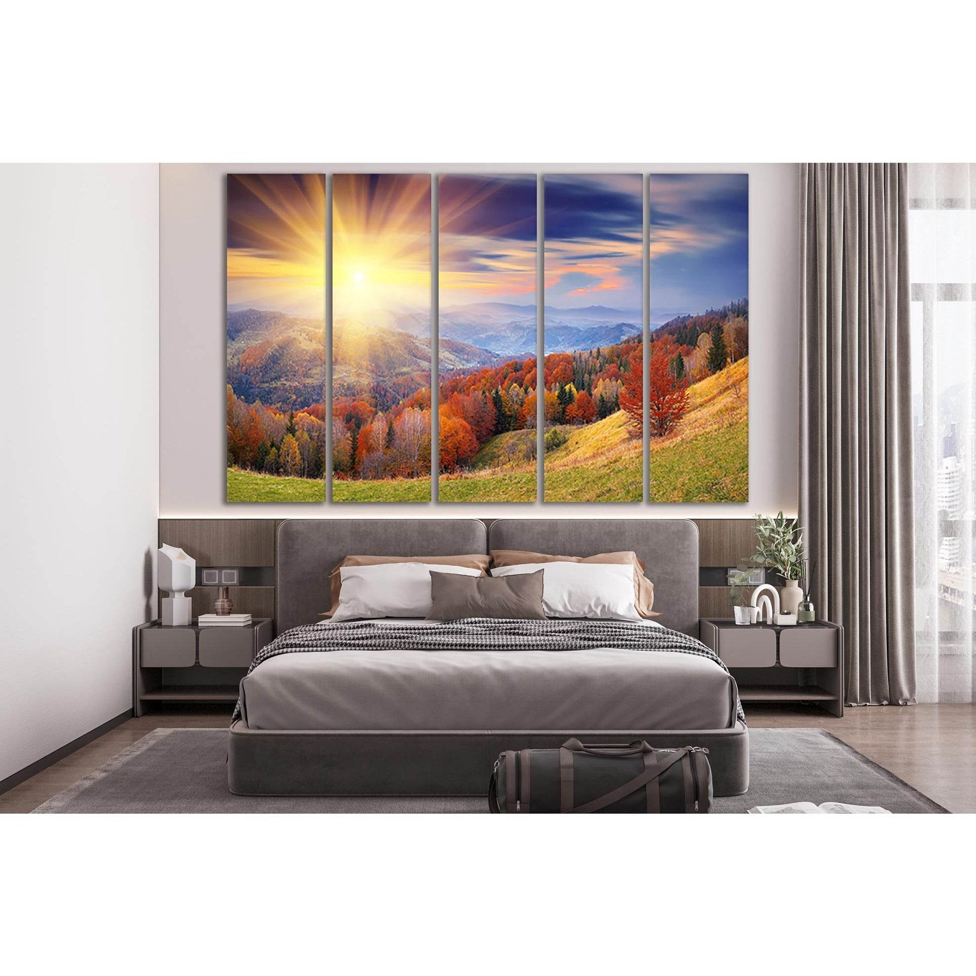 Mountain Forest At Sunset №SL248 Ready to Hang Canvas PrintCanvas art arrives ready to hang, with hanging accessories included and no additional framing required. Every canvas print is hand-crafted, made on-demand at our workshop and expertly stretched ar