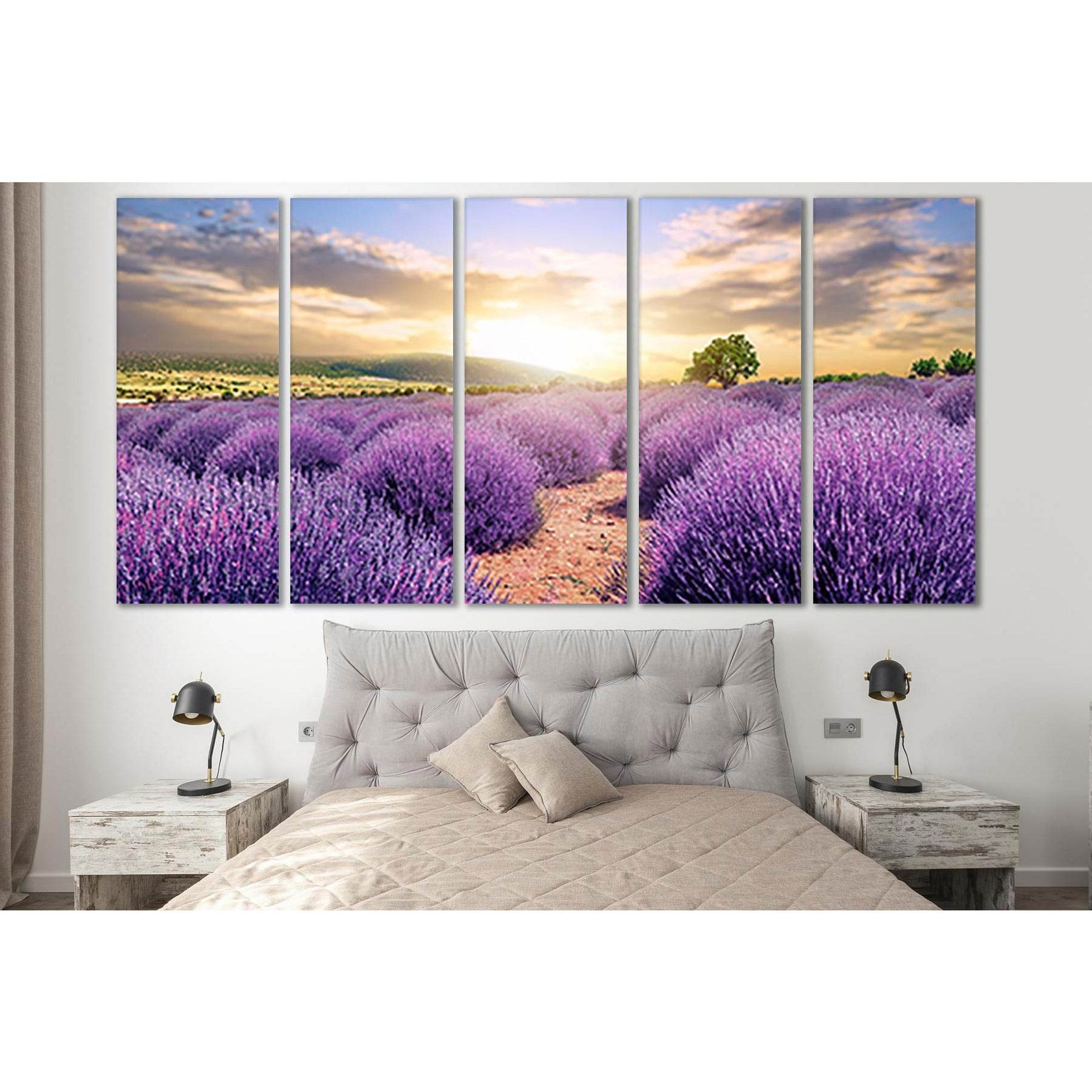 Lavender Field At Sunset №SL669 Ready to Hang Canvas PrintCanvas art arrives ready to hang, with hanging accessories included and no additional framing required. Every canvas print is hand-crafted, made on-demand at our workshop and expertly stretched aro