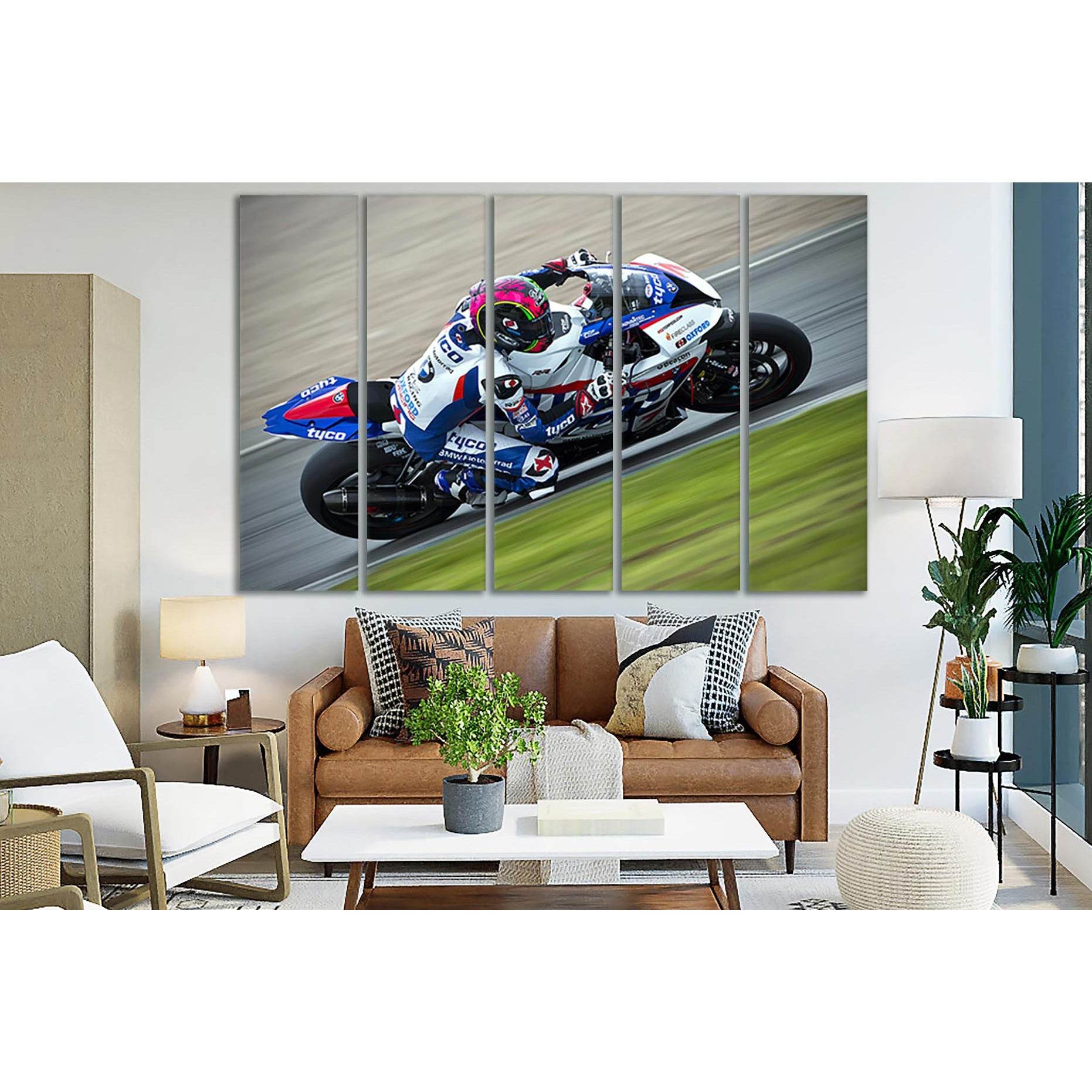 Sport Biker Racing On Road №SL907 Ready to Hang Canvas PrintCanvas art arrives ready to hang, with hanging accessories included and no additional framing required. Every canvas print is hand-crafted, made on-demand at our workshop and expertly stretched a