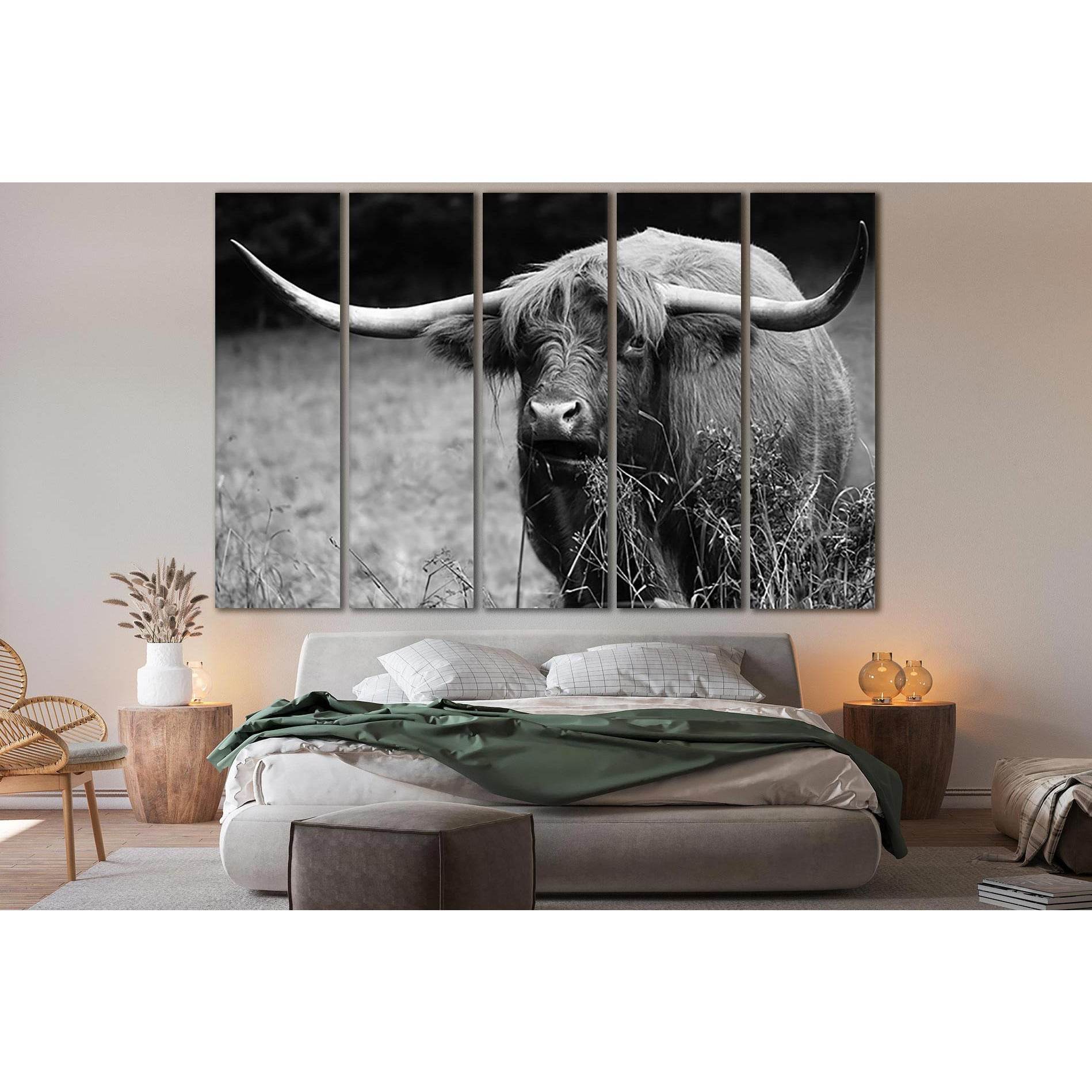 Highland Cow Black End White №SL867 Ready to Hang Canvas PrintCanvas art arrives ready to hang, with hanging accessories included and no additional framing required. Every canvas print is hand-crafted, made on-demand at our workshop and expertly stretched