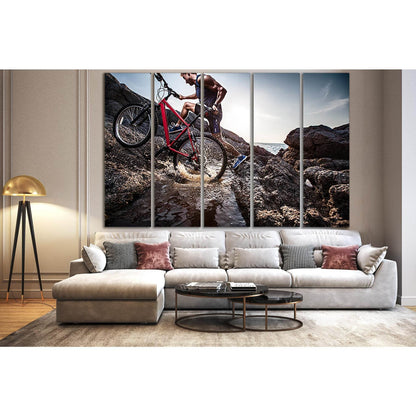 Bicycle Sport On The Rocks №SL918 Ready to Hang Canvas PrintCanvas art arrives ready to hang, with hanging accessories included and no additional framing required. Every canvas print is hand-crafted, made on-demand at our workshop and expertly stretched a