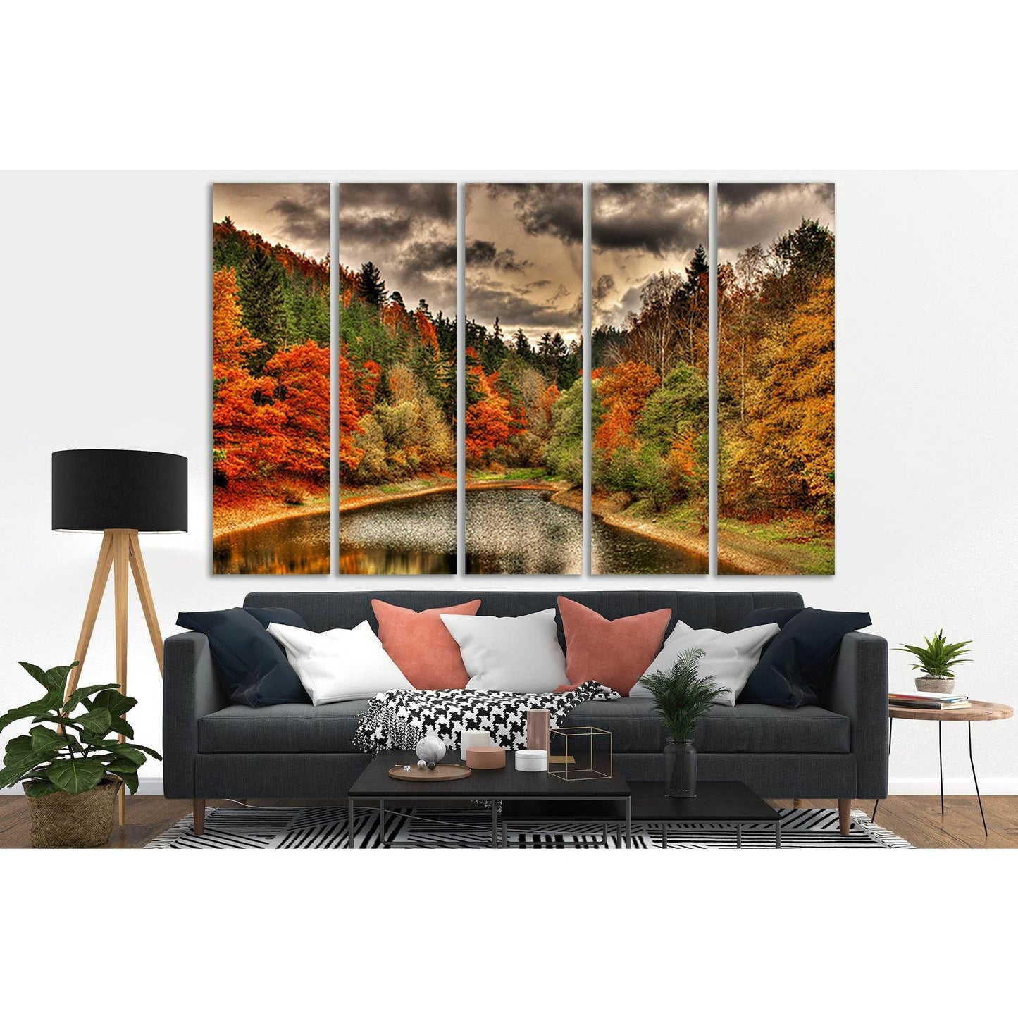 Beautiful Forest Lake Autumn №SL628 Ready to Hang Canvas PrintCanvas art arrives ready to hang, with hanging accessories included and no additional framing required. Every canvas print is hand-crafted, made on-demand at our workshop and expertly stretched