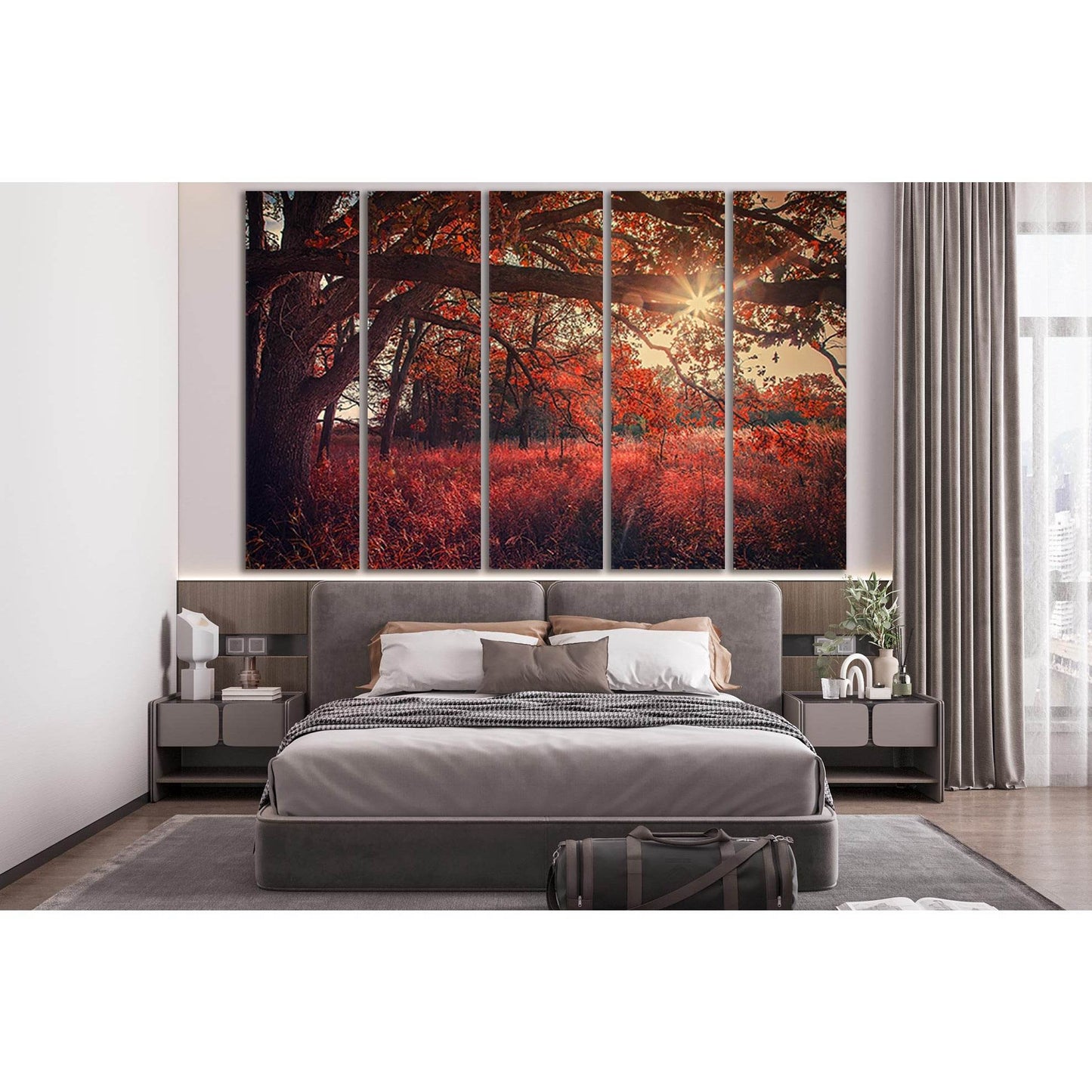 Autumn, Sun Rays, Trees №SL627 Ready to Hang Canvas PrintCanvas art arrives ready to hang, with hanging accessories included and no additional framing required. Every canvas print is hand-crafted, made on-demand at our workshop and expertly stretched arou