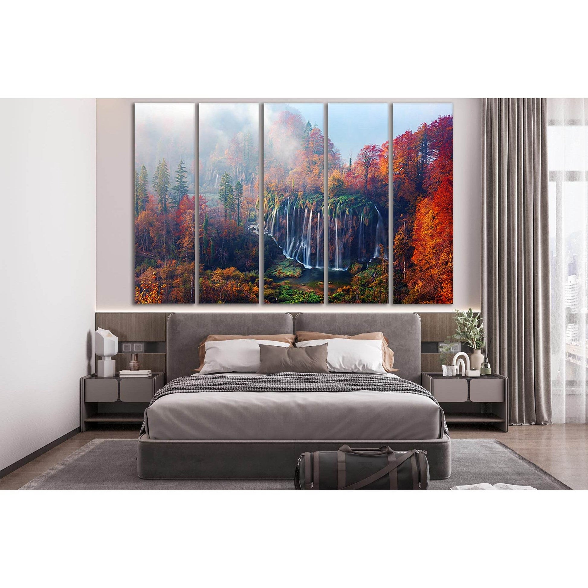 Foggy Waterfall In Plitvice Lakes №SL660 Ready to Hang Canvas PrintCanvas art arrives ready to hang, with hanging accessories included and no additional framing required. Every canvas print is hand-crafted, made on-demand at our workshop and expertly stre