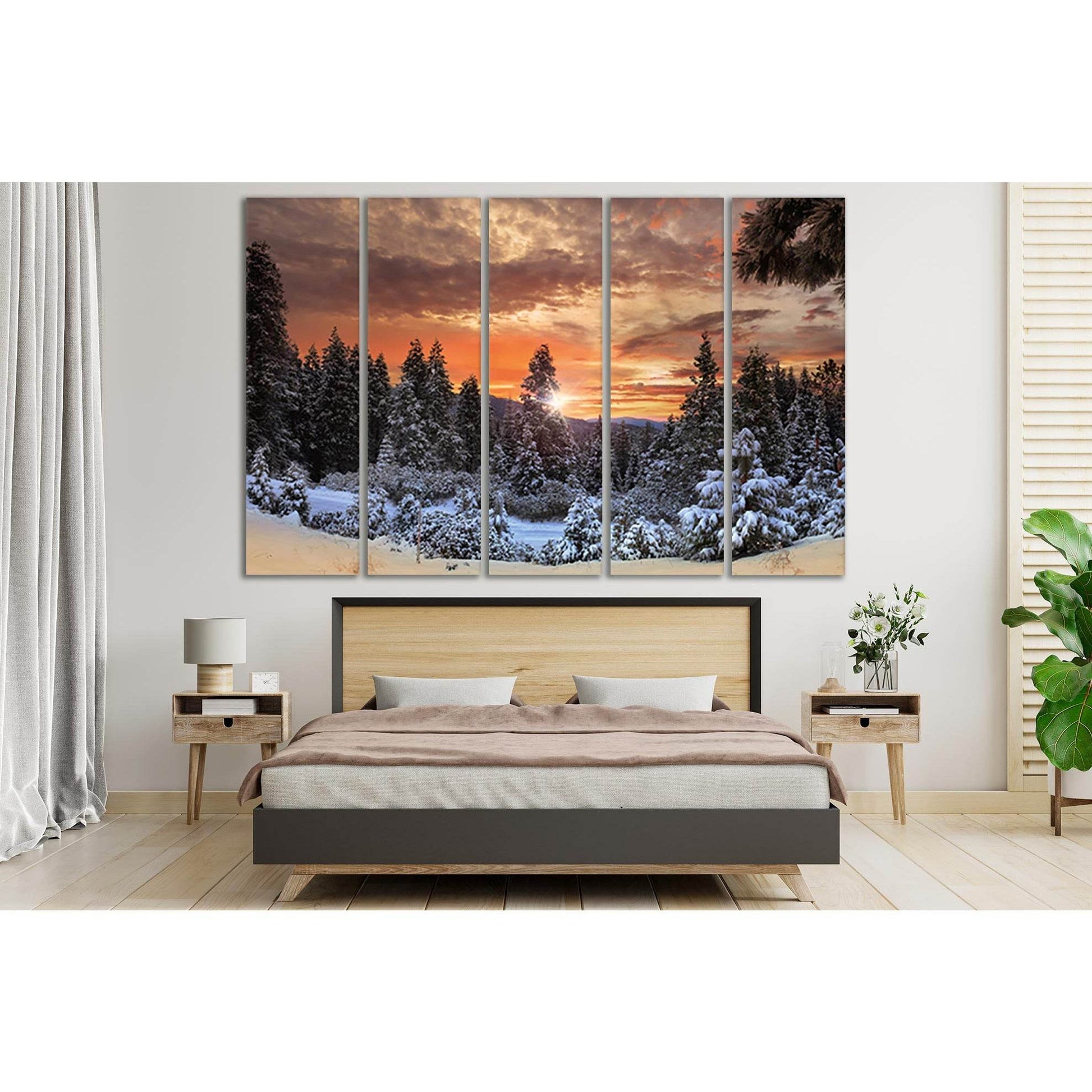 Beautiful Sunset Winter Forest №SL276 Ready to Hang Canvas PrintCanvas art arrives ready to hang, with hanging accessories included and no additional framing required. Every canvas print is hand-crafted, made on-demand at our workshop and expertly stretch