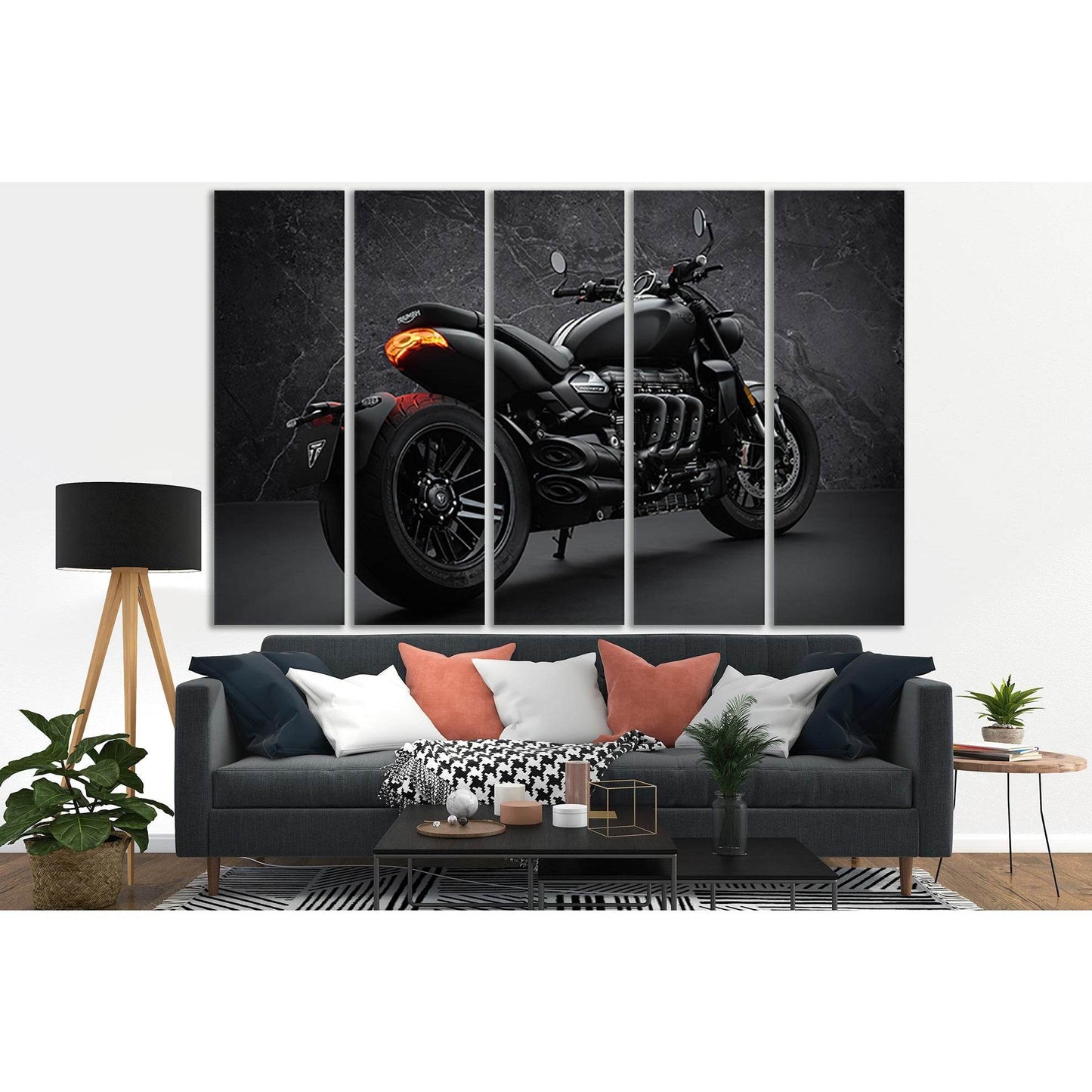 Triumph Rocket 3 Motorcycle Black & White №SL880 Ready to Hang Canvas PrintCanvas art arrives ready to hang, with hanging accessories included and no additional framing required. Every canvas print is hand-crafted, made on-demand at our workshop and exper