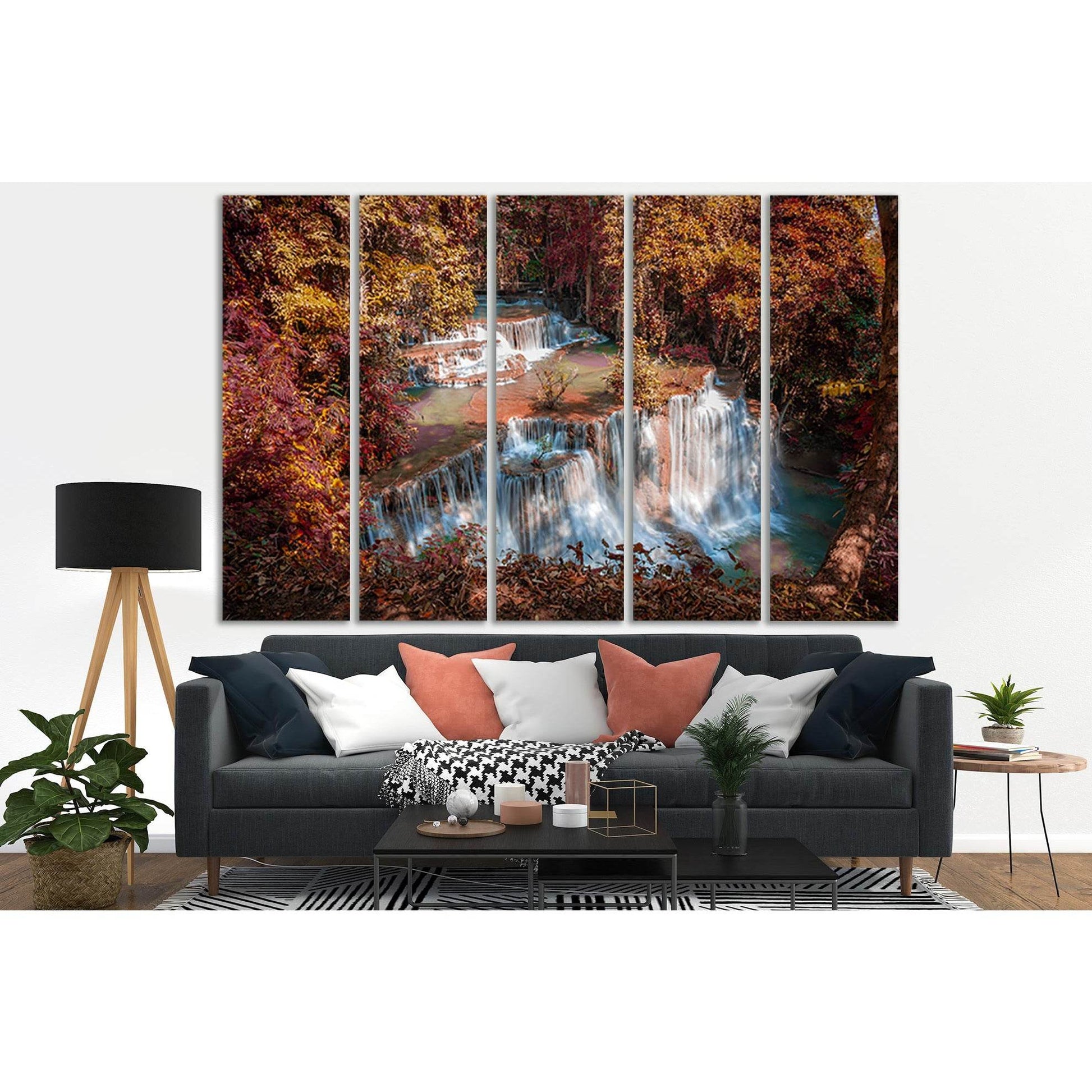 Huai Mae Kamin Waterfall №SL481 Ready to Hang Canvas PrintCanvas art arrives ready to hang, with hanging accessories included and no additional framing required. Every canvas print is hand-crafted, made on-demand at our workshop and expertly stretched aro