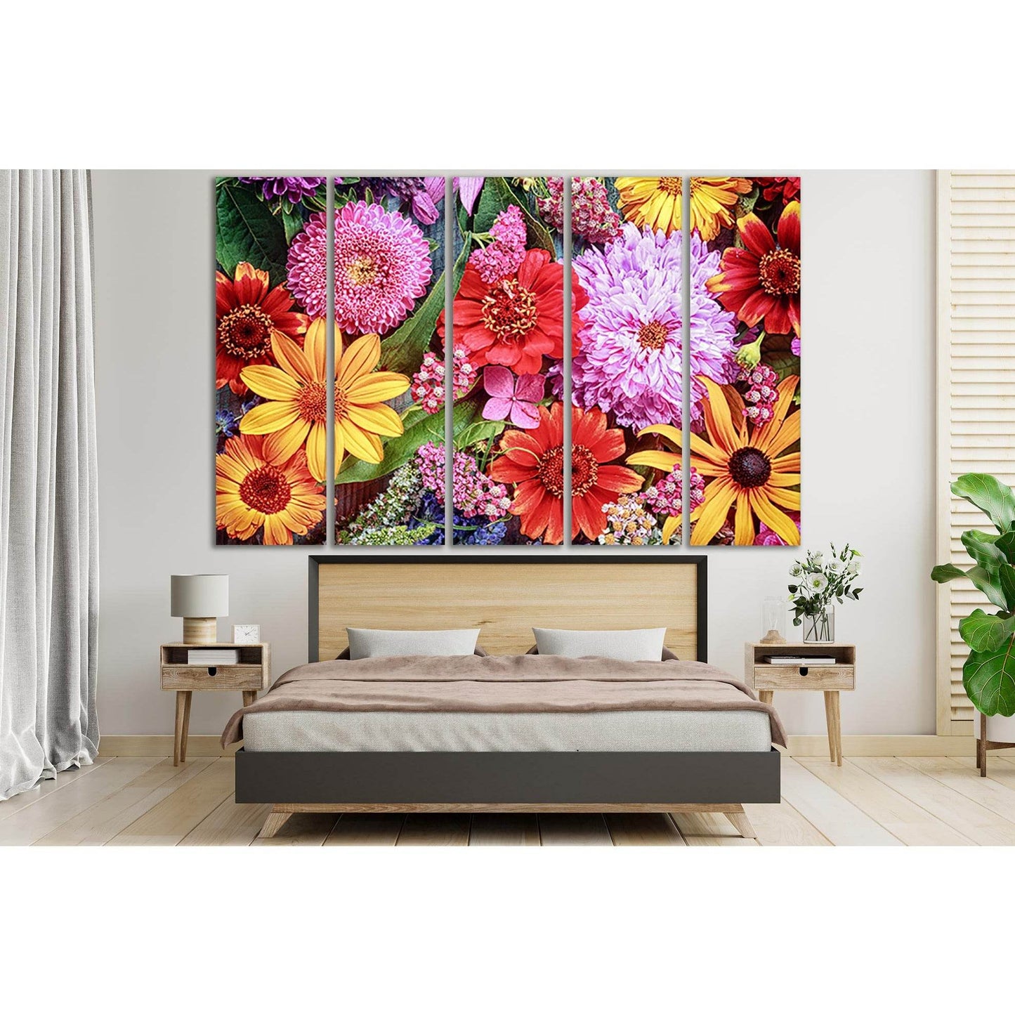 Colorful Summer Flowers In Rainbow Colors №SL707 Ready to Hang Canvas PrintCanvas art arrives ready to hang, with hanging accessories included and no additional framing required. Every canvas print is hand-crafted, made on-demand at our workshop and exper