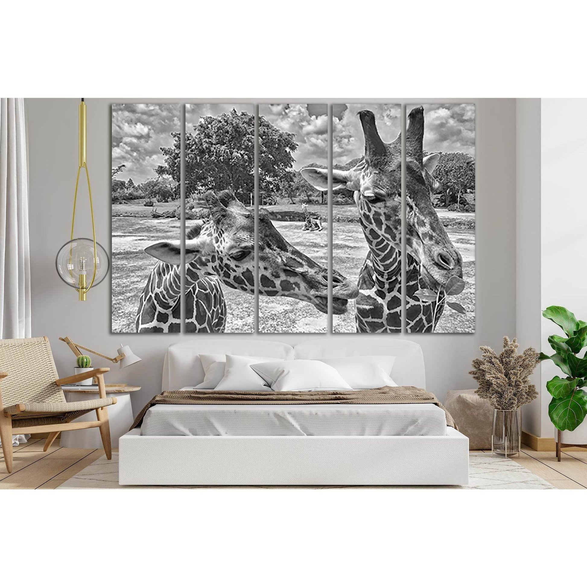 Two Beautiful Giraffes Black And White №SL882 Ready to Hang Canvas PrintCanvas art arrives ready to hang, with hanging accessories included and no additional framing required. Every canvas print is hand-crafted, made on-demand at our workshop and expertly