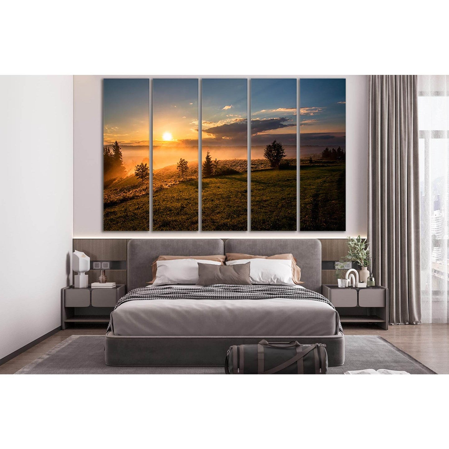 Field And Trees At Sunset №SL262 Ready to Hang Canvas PrintCanvas art arrives ready to hang, with hanging accessories included and no additional framing required. Every canvas print is hand-crafted, made on-demand at our workshop and expertly stretched ar