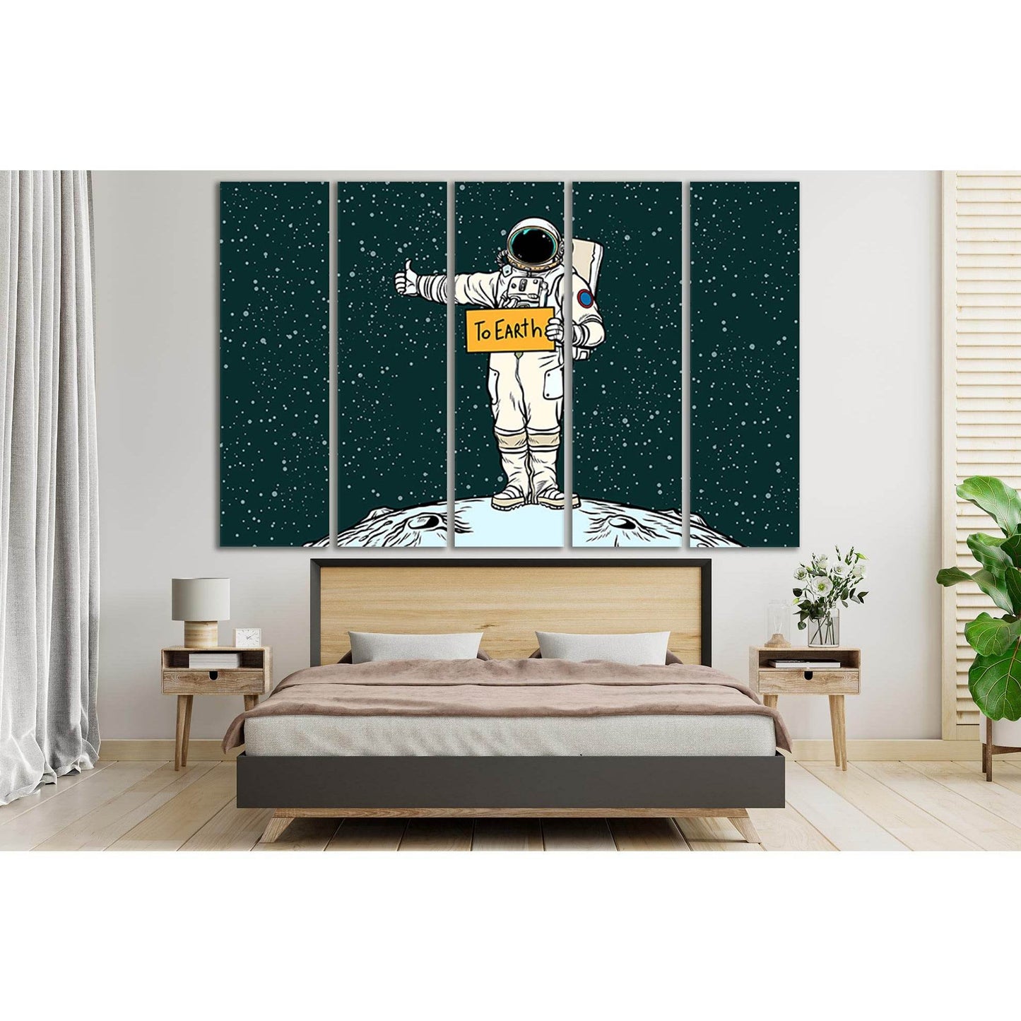 Pop Art Astronaut Hitch Rides On Earth №SL544 Ready to Hang Canvas PrintCanvas art arrives ready to hang, with hanging accessories included and no additional framing required. Every canvas print is hand-crafted, made on-demand at our workshop and expertly