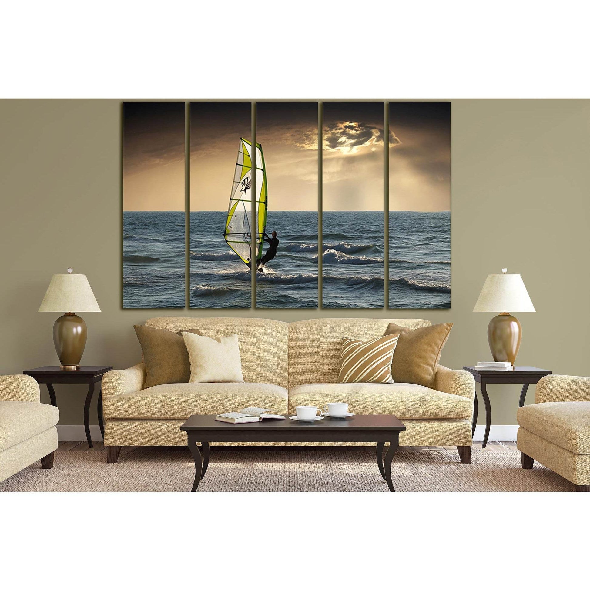 Windsurfing In The Ocean №SL914 Ready to Hang Canvas PrintCanvas art arrives ready to hang, with hanging accessories included and no additional framing required. Every canvas print is hand-crafted, made on-demand at our workshop and expertly stretched aro