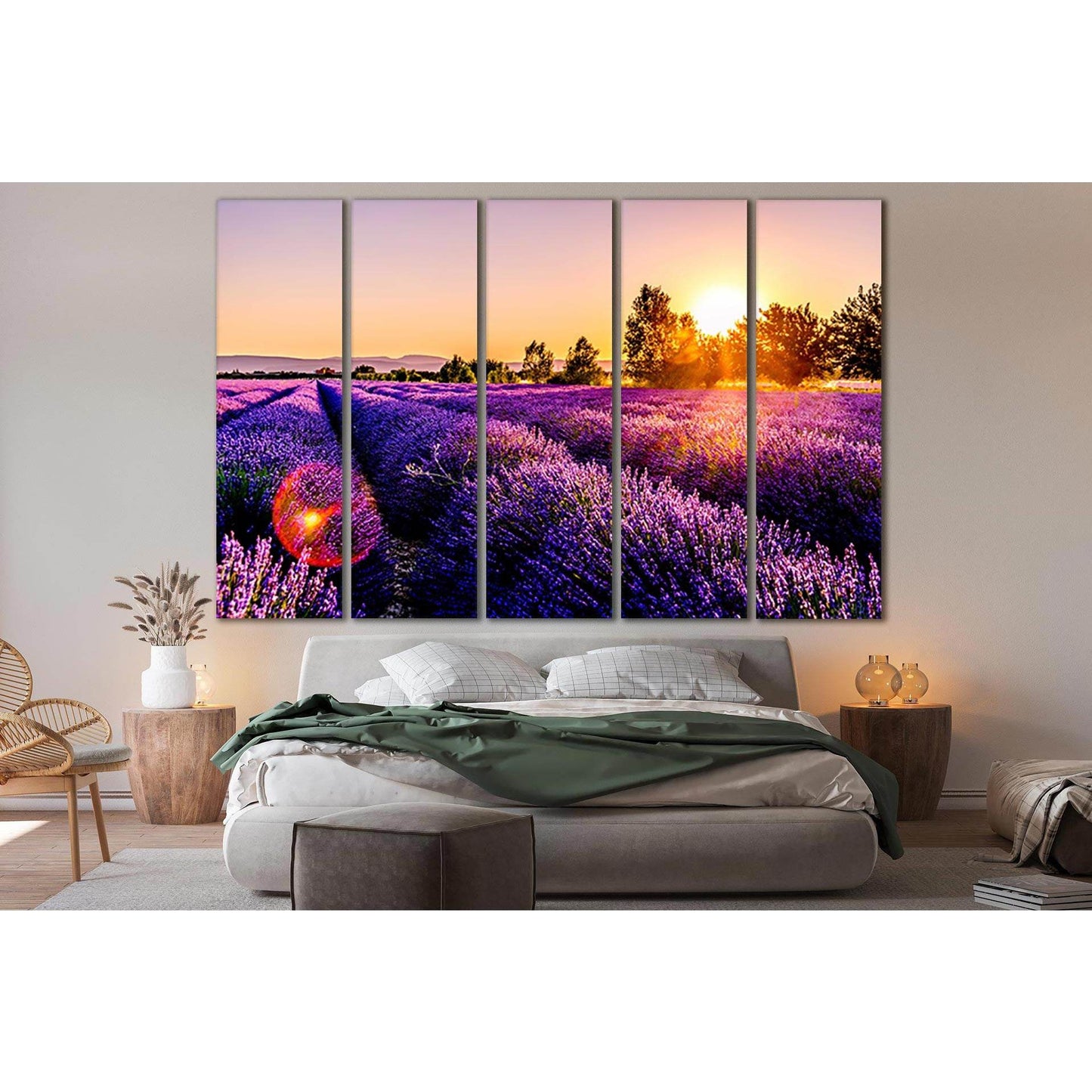 Sunset Over A Lavender Field №SL699 Ready to Hang Canvas PrintCanvas art arrives ready to hang, with hanging accessories included and no additional framing required. Every canvas print is hand-crafted, made on-demand at our workshop and expertly stretched