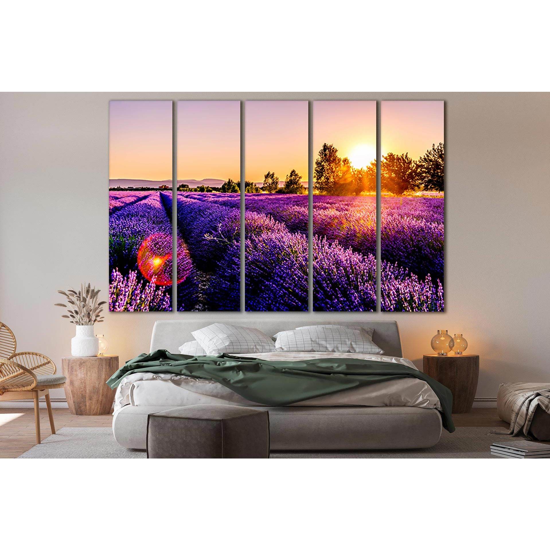 Sunset Over A Lavender Field №SL699 Ready to Hang Canvas PrintCanvas art arrives ready to hang, with hanging accessories included and no additional framing required. Every canvas print is hand-crafted, made on-demand at our workshop and expertly stretched