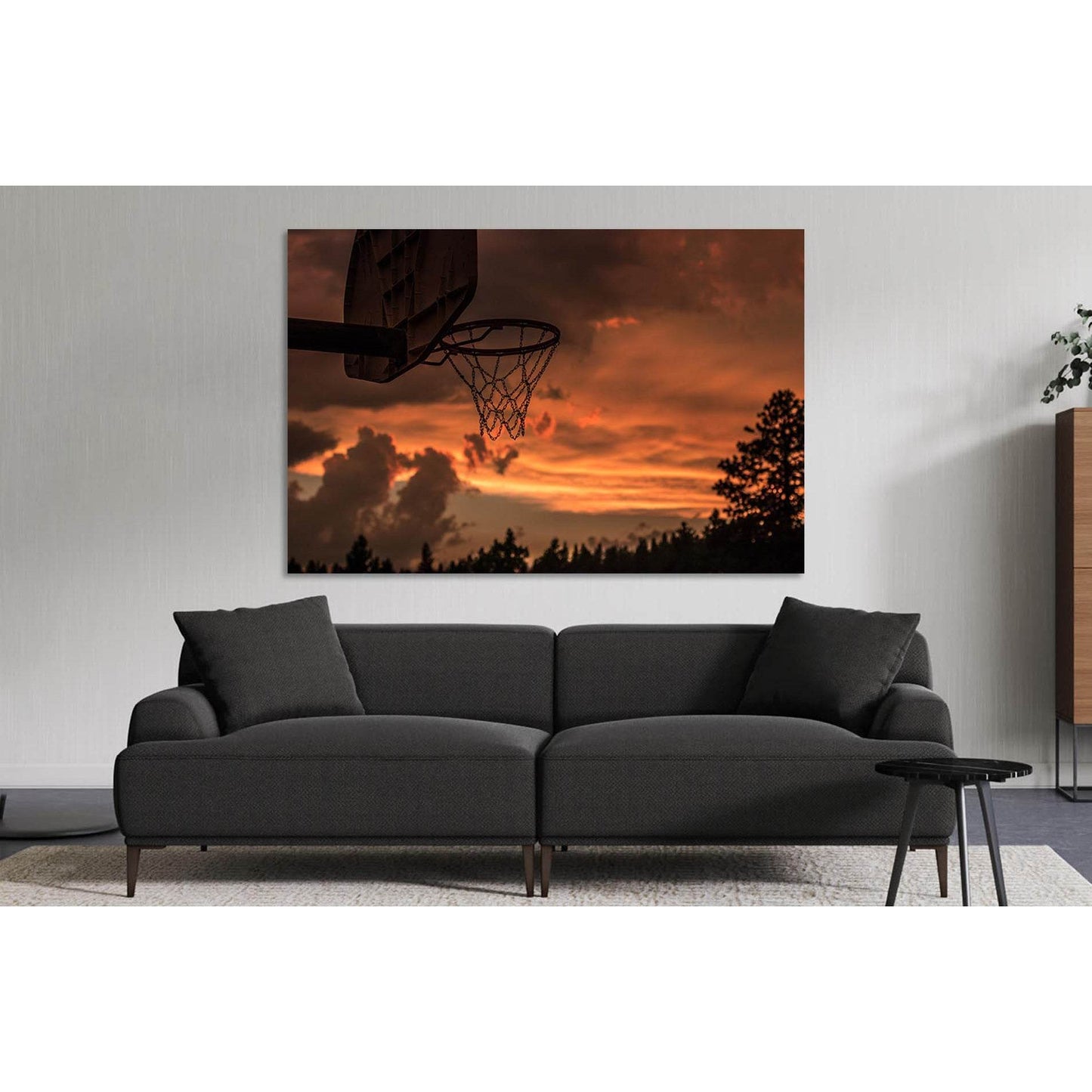 Basketball hoop at sunset №D2029 Ready to Hang Canvas PrintCanvas art arrives ready to hang, with hanging accessories included and no additional framing required. Every canvas print is hand-crafted, made on-demand at our workshop and expertly stretched ar