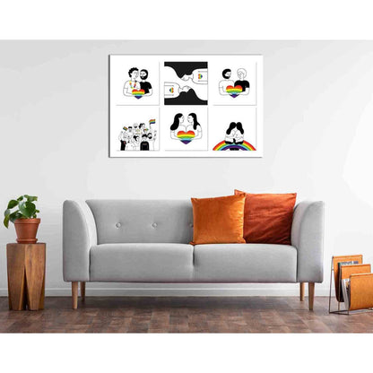 Pride parade №2110 Ready to Hang Canvas PrintCanvas art arrives ready to hang, with hanging accessories included and no additional framing required. Every canvas print is hand-crafted, made on-demand at our workshop and expertly stretched around 100% Nort