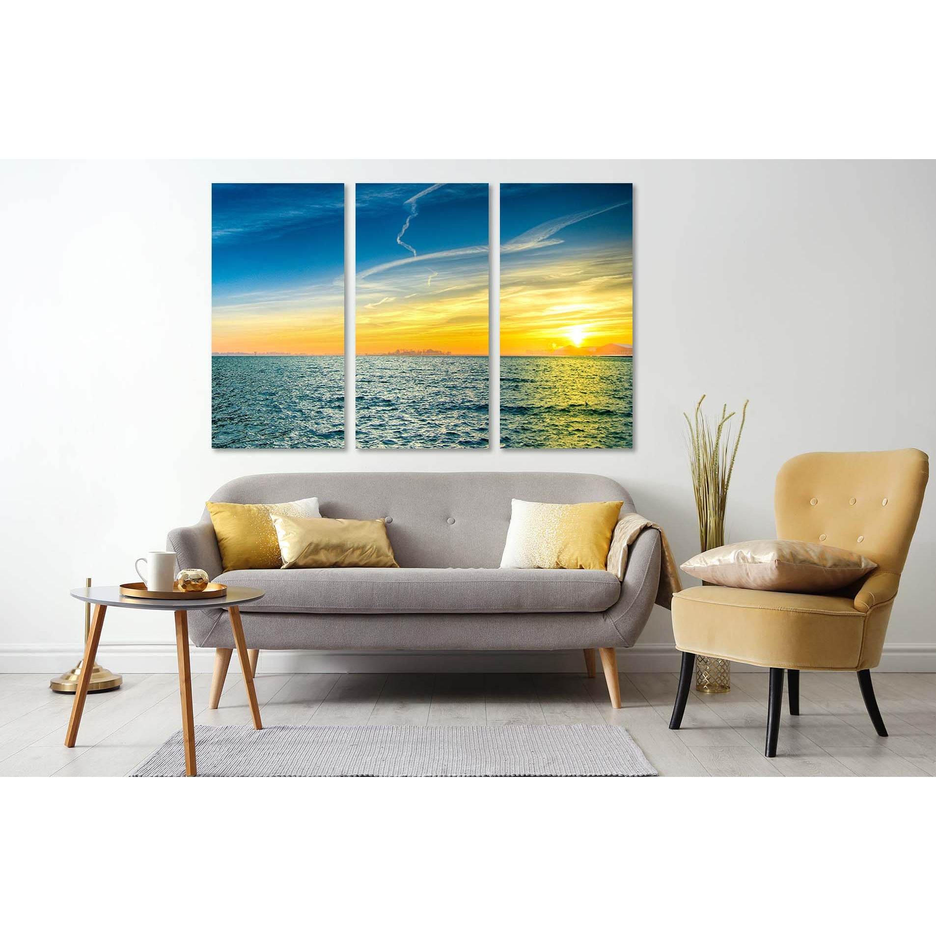 Sea channel at sunrise №D1236 Ready to Hang Canvas PrintCanvas art arrives ready to hang, with hanging accessories included and no additional framing required. Every canvas print is hand-crafted, made on-demand at our workshop and expertly stretched aroun