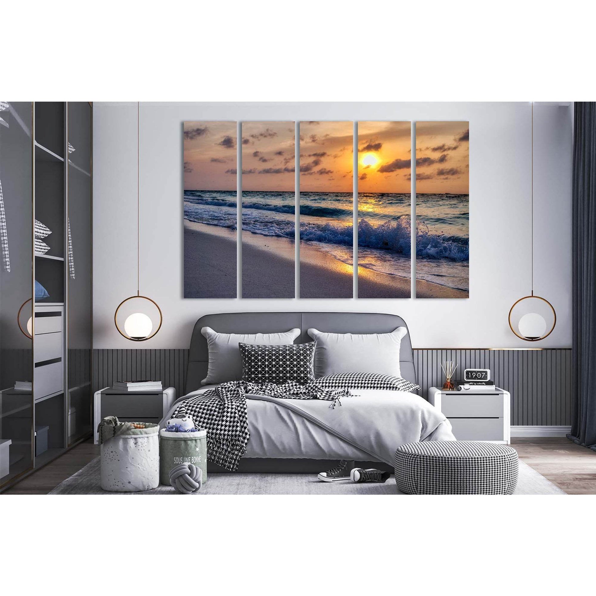 Dawn by the sea №D1756 Ready to Hang Canvas PrintCanvas art arrives ready to hang, with hanging accessories included and no additional framing required. Every canvas print is hand-crafted, made on-demand at our workshop and expertly stretched around 100%