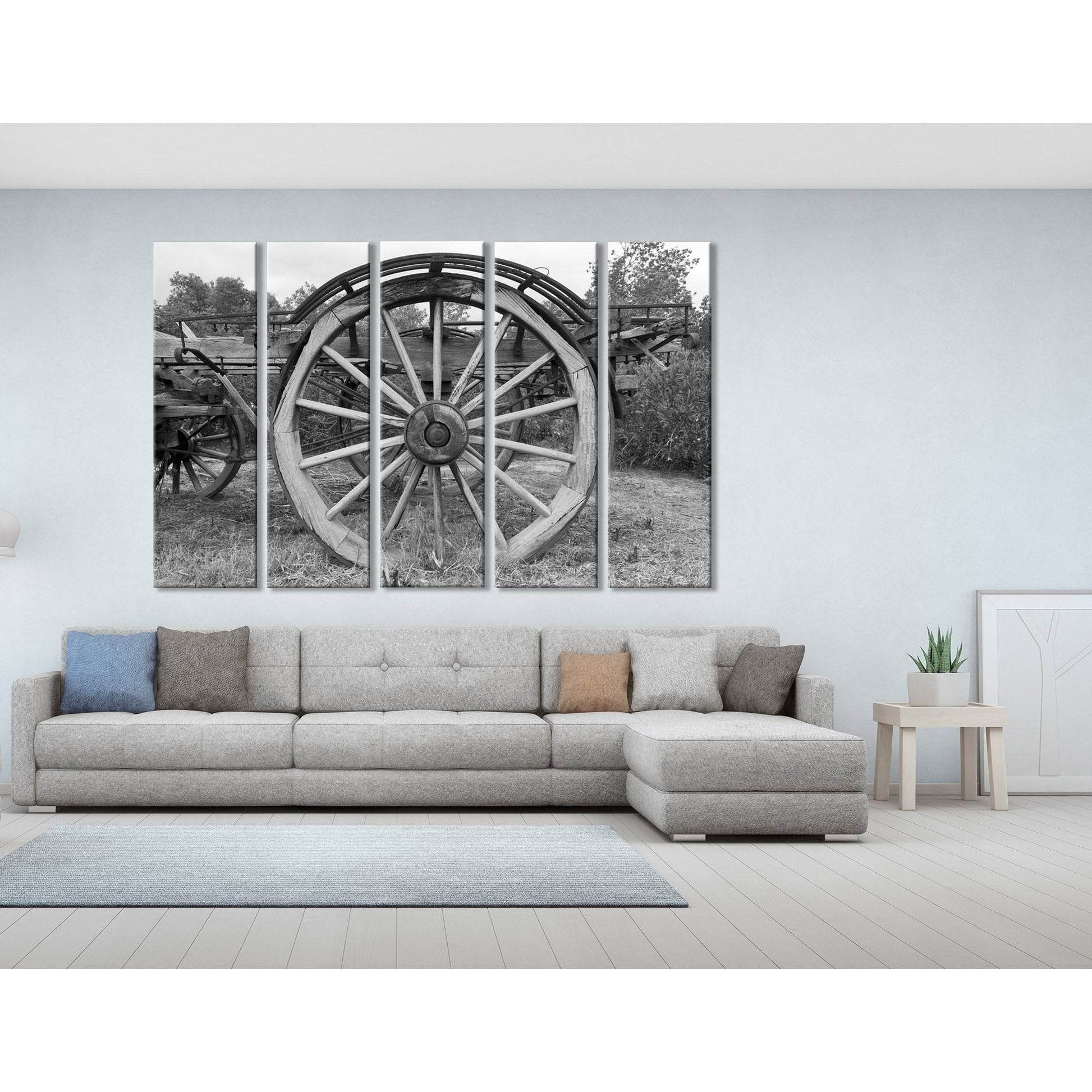 Old Wooden Wheels On The Farm 1/3/5 №04225 Ready to Hang Canvas PrintCanvas art arrives ready to hang, with hanging accessories included and no additional framing required. Every canvas print is hand-crafted, made on-demand at our workshop and expertly st