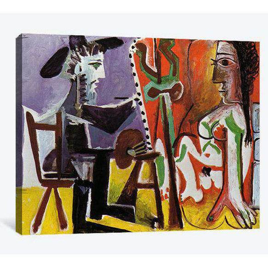 Pablo Picasso, Still Life with Cards, Glasses and a Bottle of Rum- 'Vive la France' - Ready to Hang Canvas PrintCanvas art arrives ready to hang, with hanging accessories included and no additional framing required. Every canvas print is hand-crafted, mad