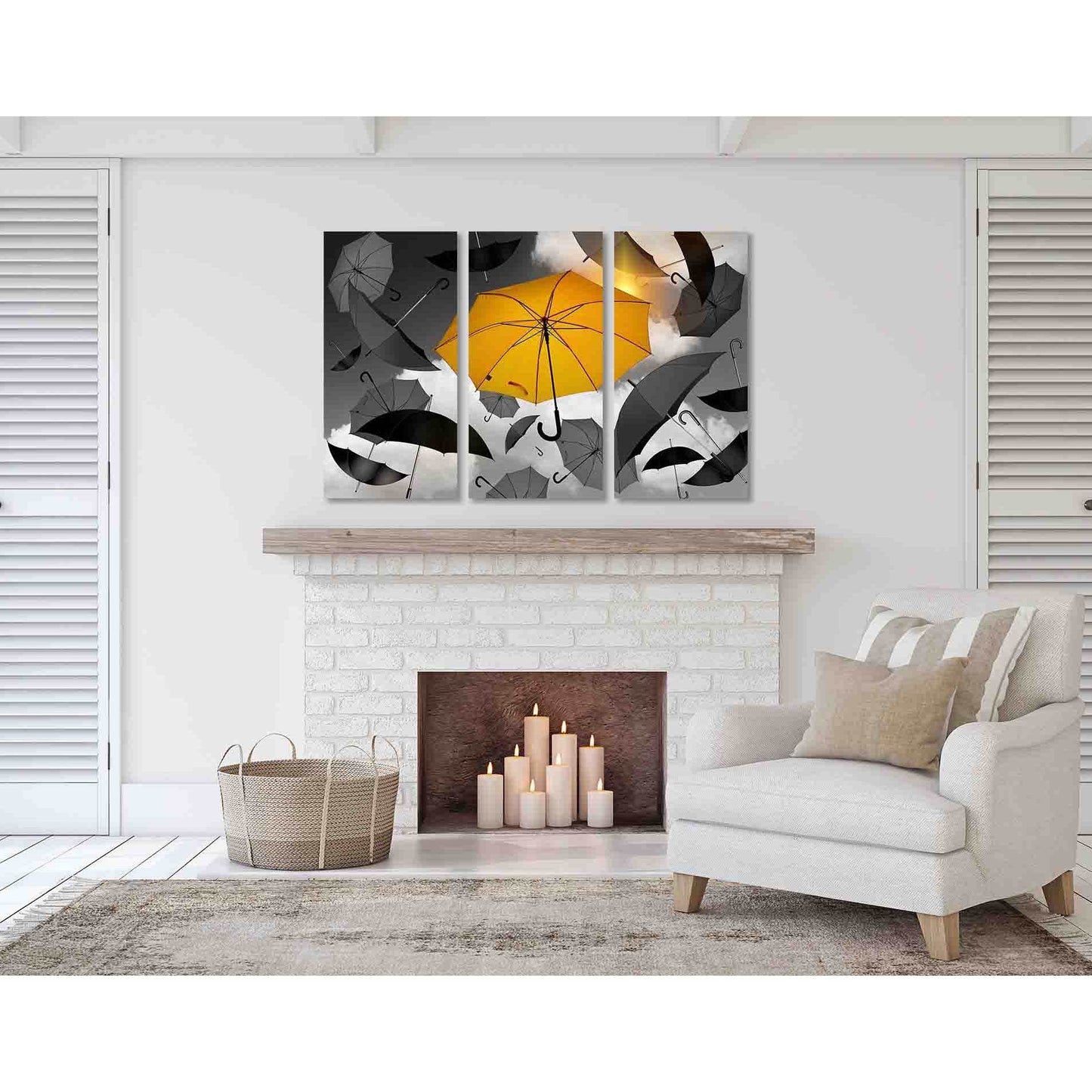 Umbrellas in the air №D2848 Ready to Hang Canvas PrintCanvas art arrives ready to hang, with hanging accessories included and no additional framing required. Every canvas print is hand-crafted, made on-demand at our workshop and expertly stretched around