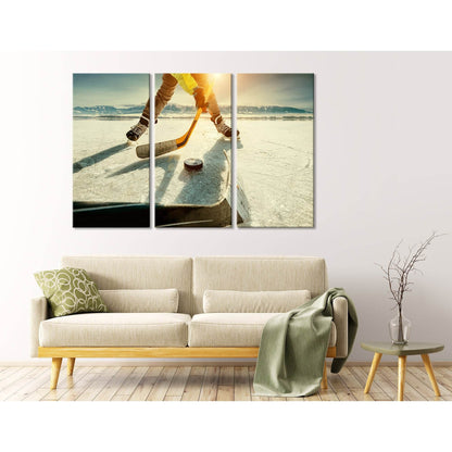 Ice Hockey On The Frozen Lake Game Moment №04442 Ready to Hang Canvas PrintCanvas art arrives ready to hang, with hanging accessories included and no additional framing required. Every canvas print is hand-crafted, made on-demand at our workshop and exper