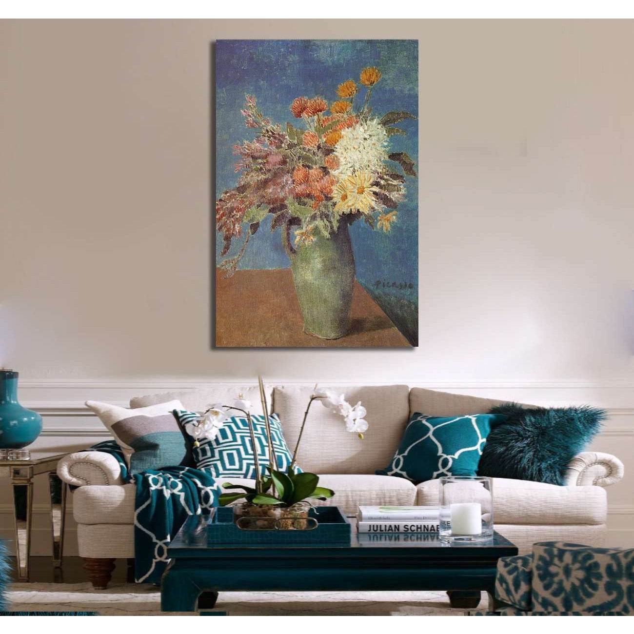 Pablo Picasso, Vase of Flowers - Canvas printCanvas art arrives ready to hang, with hanging accessories included and no additional framing required. Every canvas print is hand-crafted, made on-demand at our workshop and expertly stretched around 100% Nort