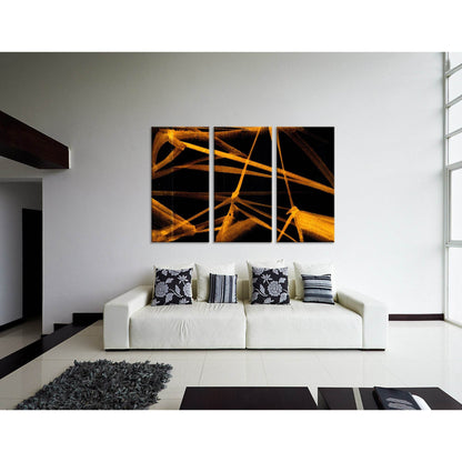 Golden Lines On Black Abstract №04277 Ready to Hang Canvas PrintCanvas art arrives ready to hang, with hanging accessories included and no additional framing required. Every canvas print is hand-crafted, made on-demand at our workshop and expertly stretch