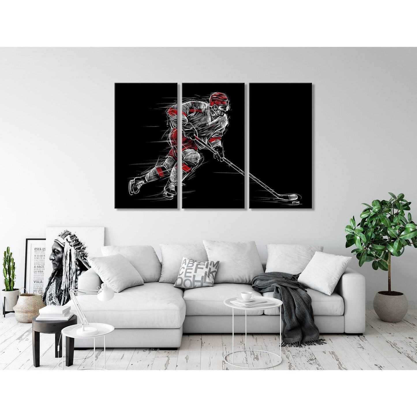 Ice Hockey Player On A Black Background №04437 Ready to Hang Canvas PrintCanvas art arrives ready to hang, with hanging accessories included and no additional framing required. Every canvas print is hand-crafted, made on-demand at our workshop and expertl