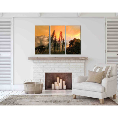 Sunset from mountain №D1225 Ready to Hang Canvas PrintCanvas art arrives ready to hang, with hanging accessories included and no additional framing required. Every canvas print is hand-crafted, made on-demand at our workshop and expertly stretched around