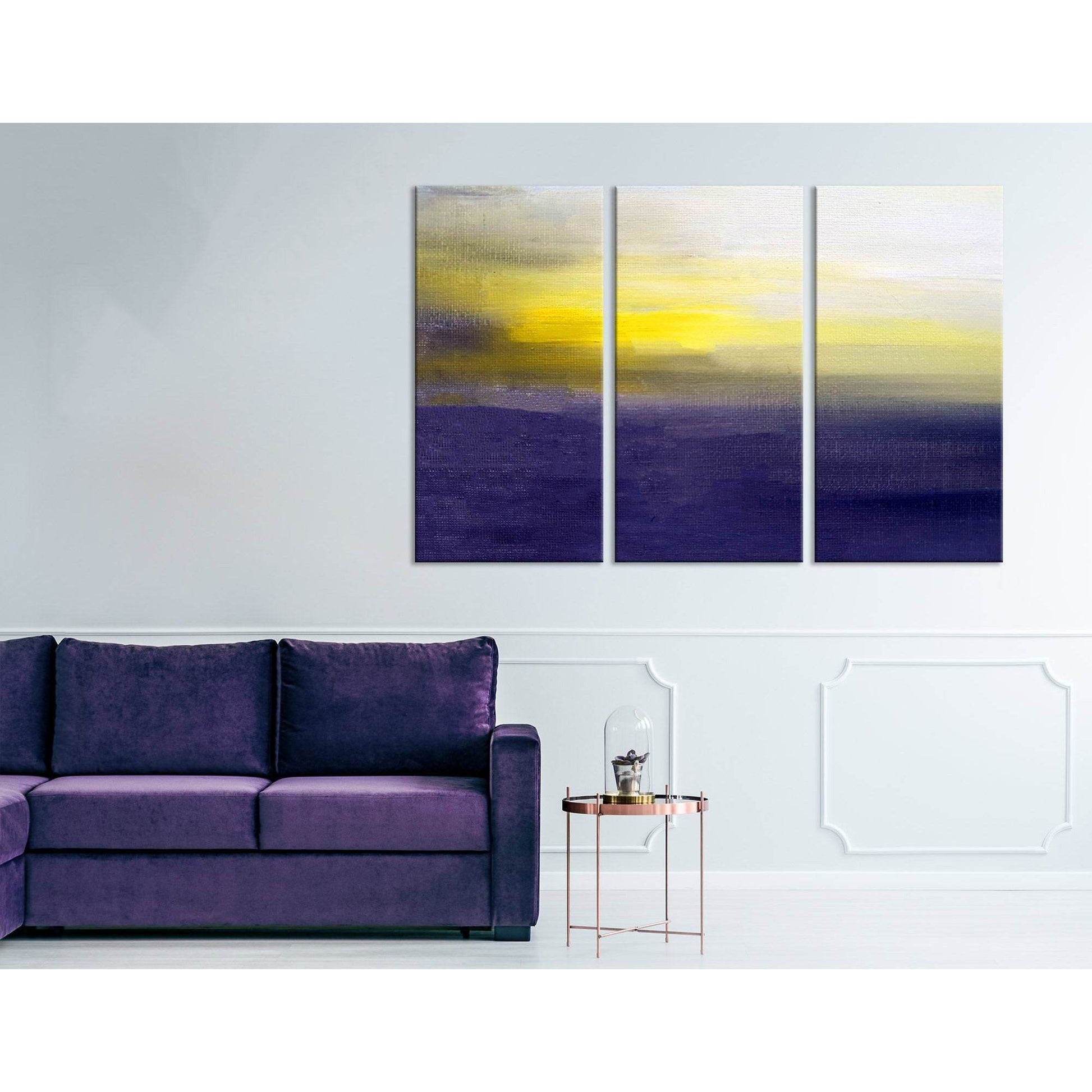 Yellow, Purple Abstract №04264 Ready to Hang Canvas PrintCanvas art arrives ready to hang, with hanging accessories included and no additional framing required. Every canvas print is hand-crafted, made on-demand at our workshop and expertly stretched arou