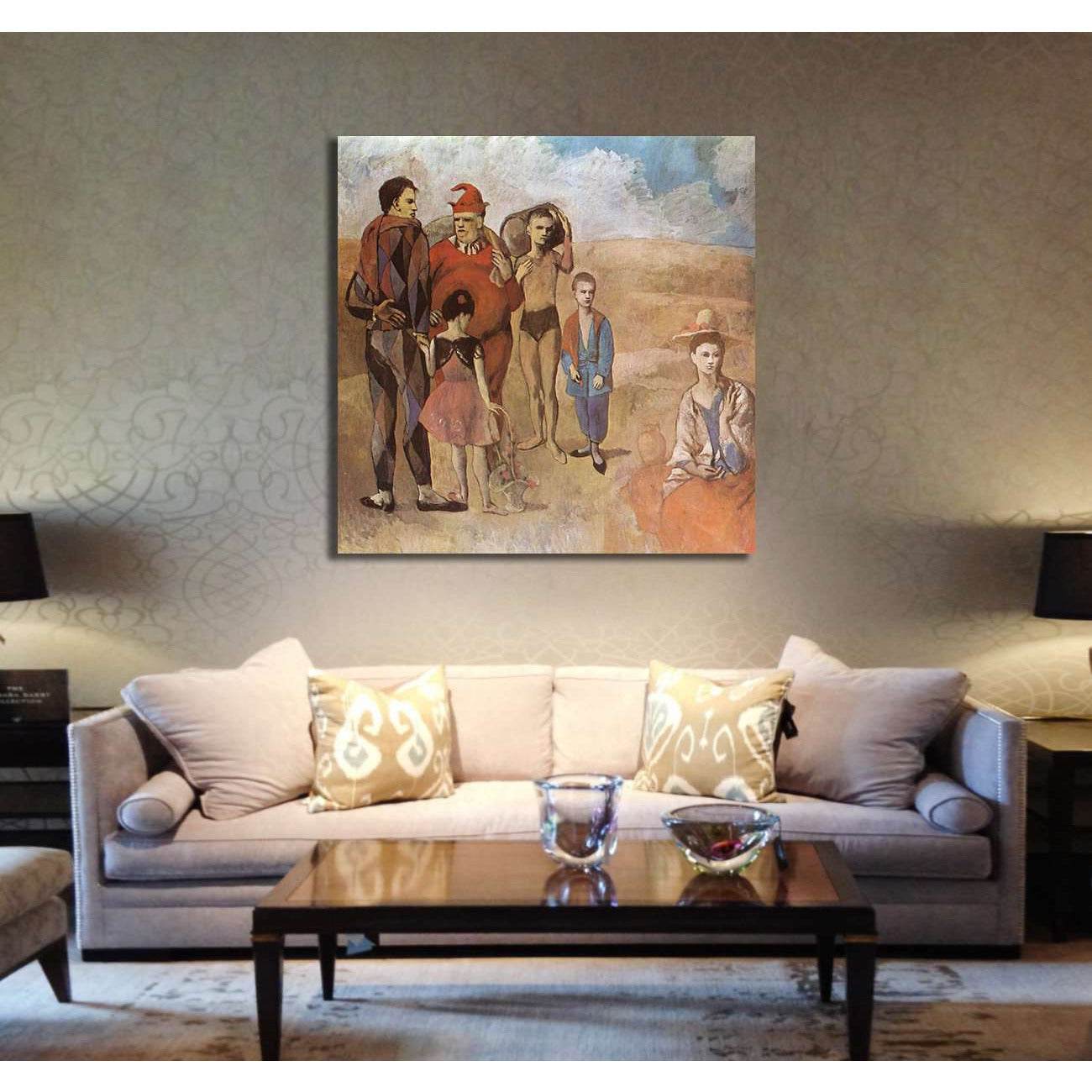 Pablo Picasso, Family of saltimbanques - Canvas printCanvas art arrives ready to hang, with hanging accessories included and no additional framing required. Every canvas print is hand-crafted, made on-demand at our workshop and expertly stretched around 1