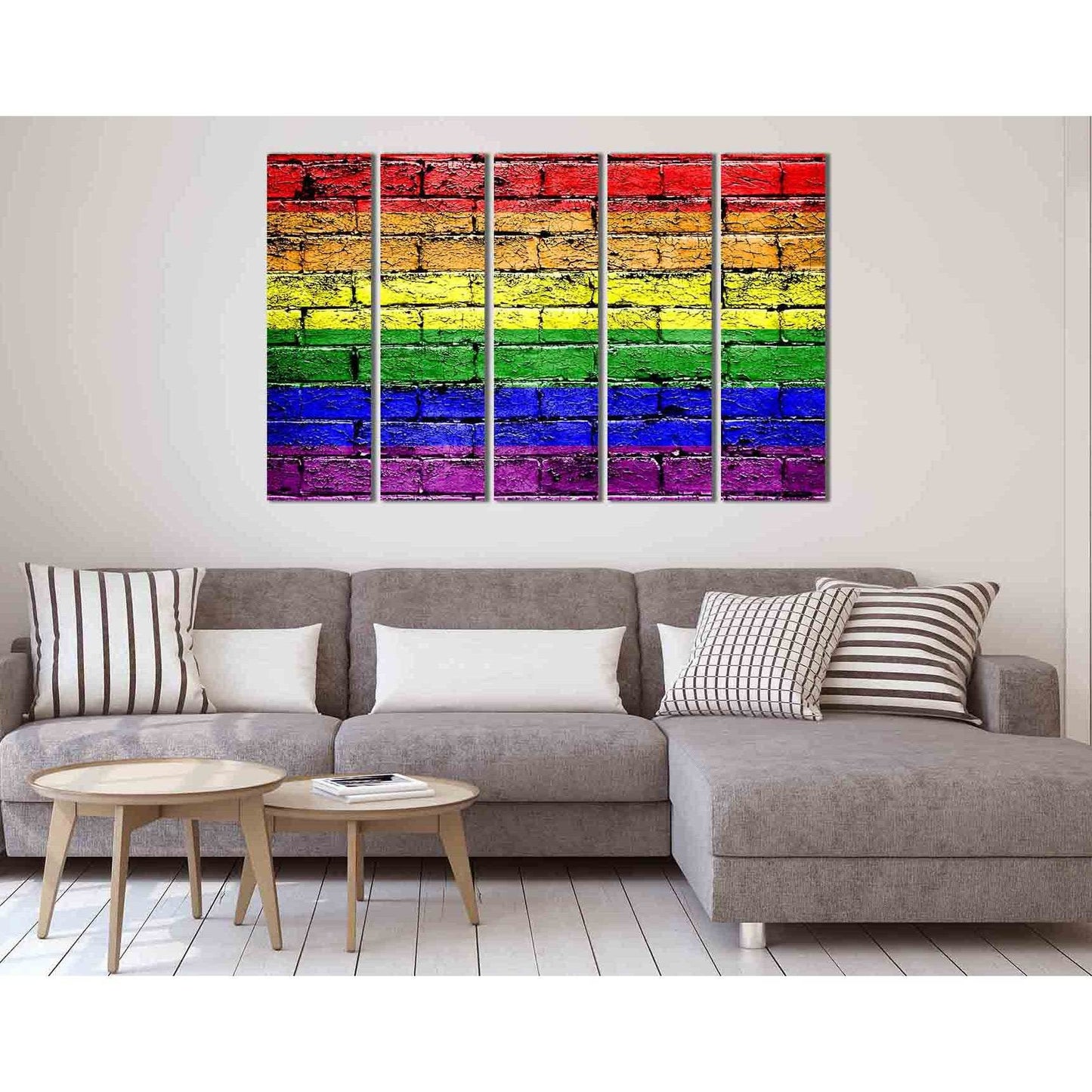 Rainbow flag №2118 Ready to Hang Canvas PrintCanvas art arrives ready to hang, with hanging accessories included and no additional framing required. Every canvas print is hand-crafted, made on-demand at our workshop and expertly stretched around 100% Nort