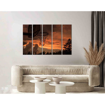 Basketball hoop at sunset №D2029 Ready to Hang Canvas PrintCanvas art arrives ready to hang, with hanging accessories included and no additional framing required. Every canvas print is hand-crafted, made on-demand at our workshop and expertly stretched ar