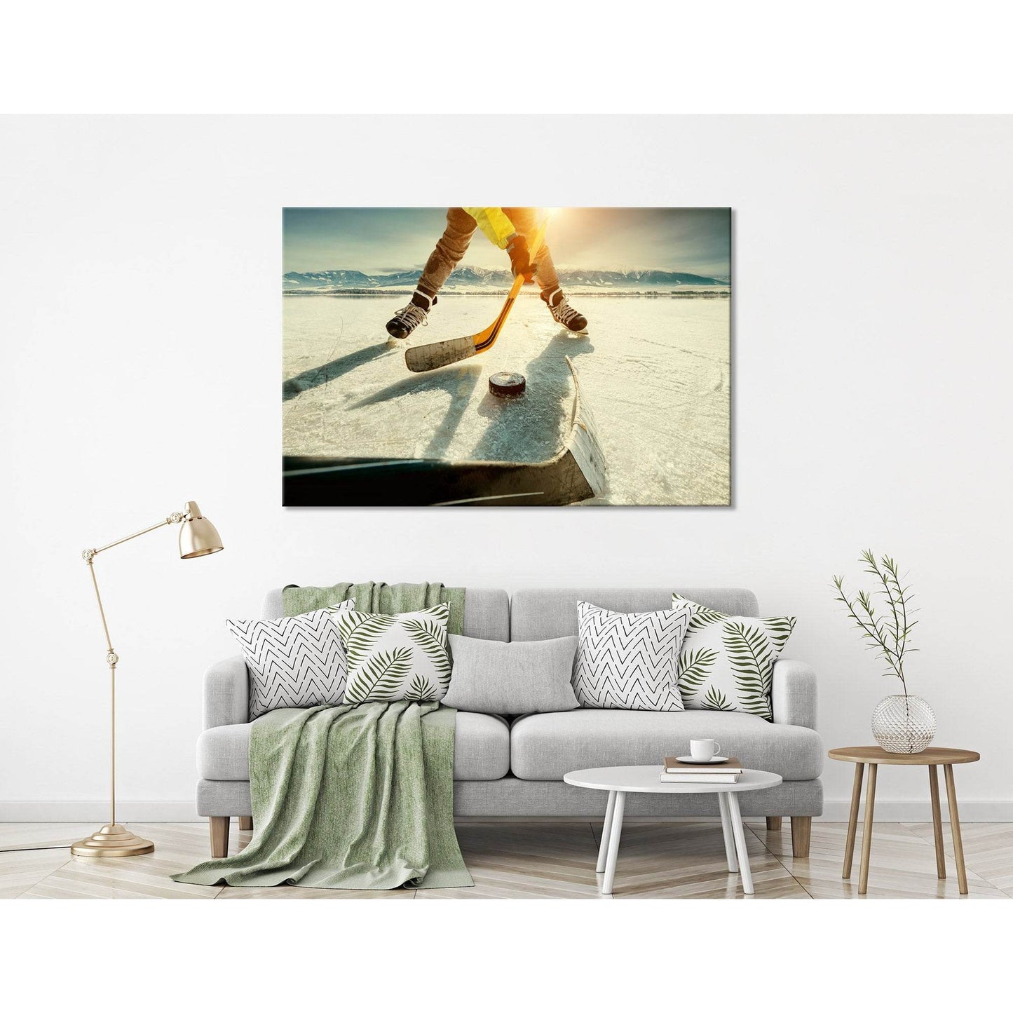 Ice Hockey On The Frozen Lake Game Moment №04442 Ready to Hang Canvas PrintCanvas art arrives ready to hang, with hanging accessories included and no additional framing required. Every canvas print is hand-crafted, made on-demand at our workshop and exper