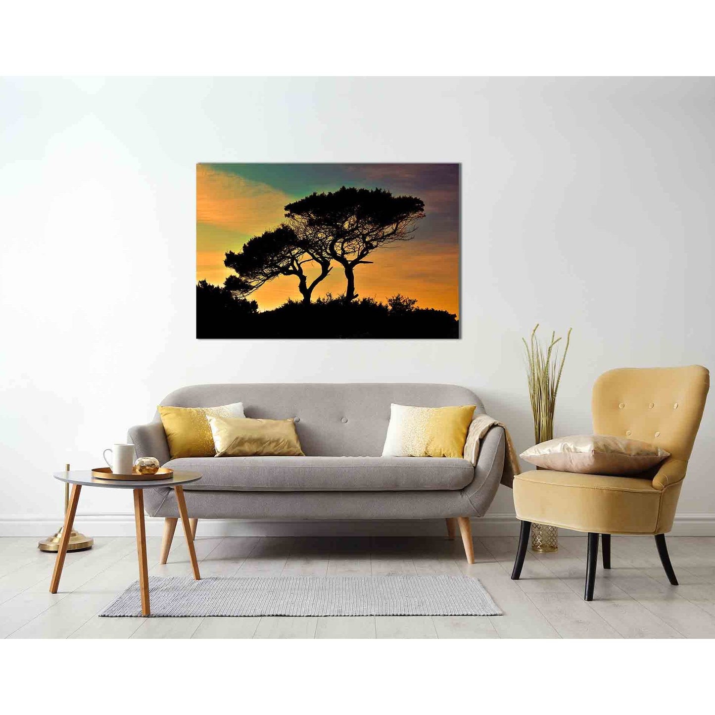 Silhouette of plants at sunset №D1817 Ready to Hang Canvas PrintCanvas art arrives ready to hang, with hanging accessories included and no additional framing required. Every canvas print is hand-crafted, made on-demand at our workshop and expertly stretch