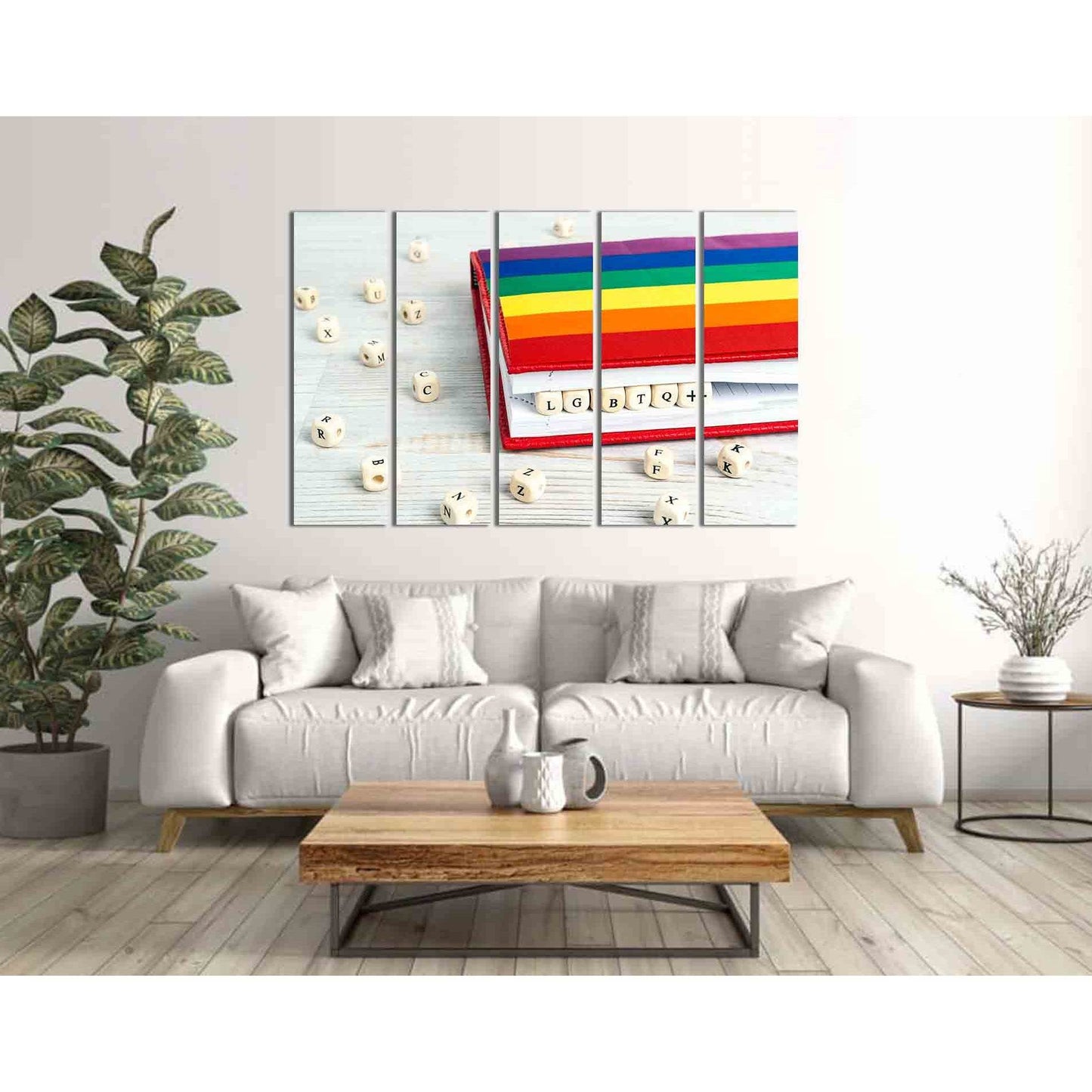 LGBT flag on wooden table №2133 Ready to Hang Canvas PrintCanvas art arrives ready to hang, with hanging accessories included and no additional framing required. Every canvas print is hand-crafted, made on-demand at our workshop and expertly stretched aro