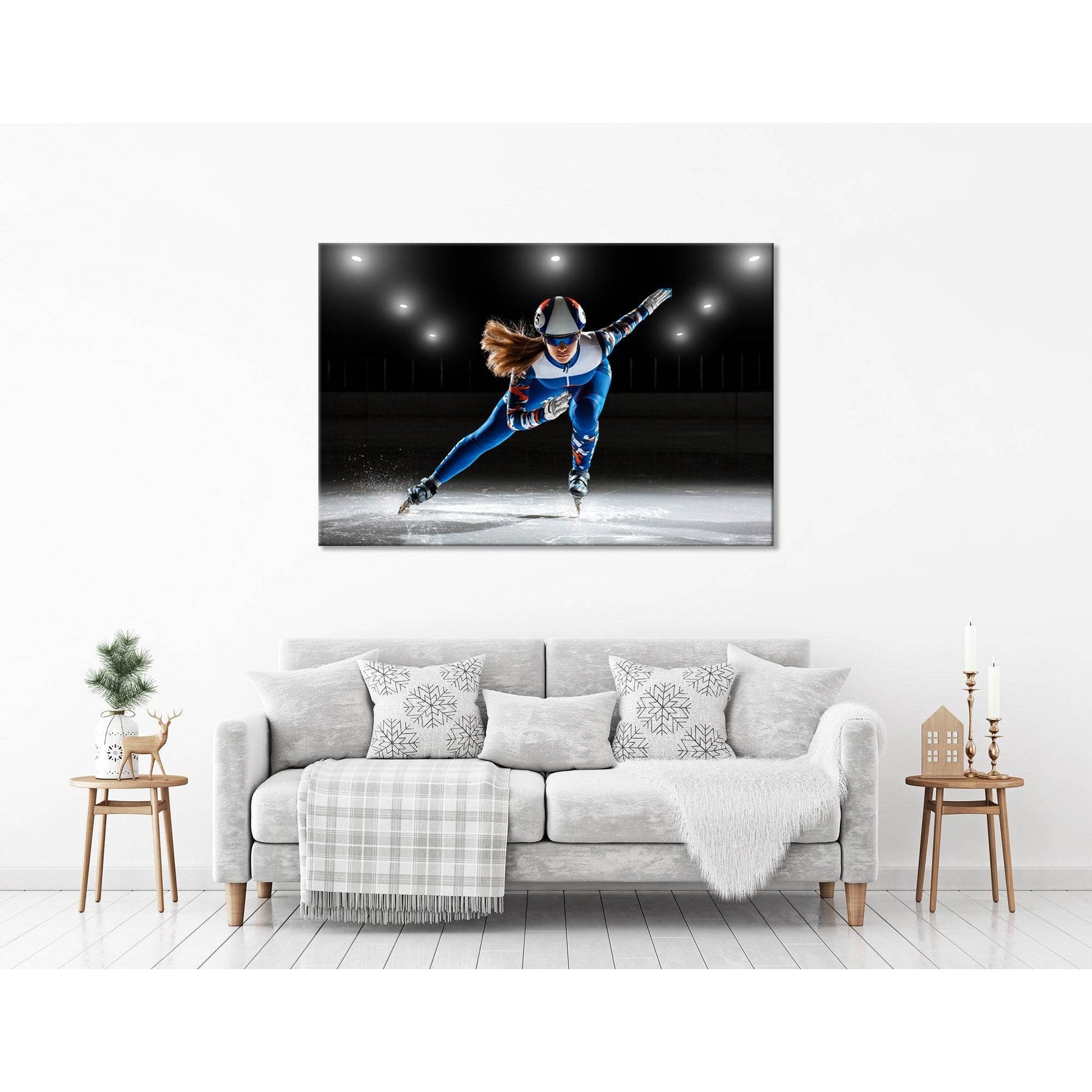 Ice Skating Girl, Winter Sport №04443 Ready to Hang Canvas PrintCanvas art arrives ready to hang, with hanging accessories included and no additional framing required. Every canvas print is hand-crafted, made on-demand at our workshop and expertly stretch