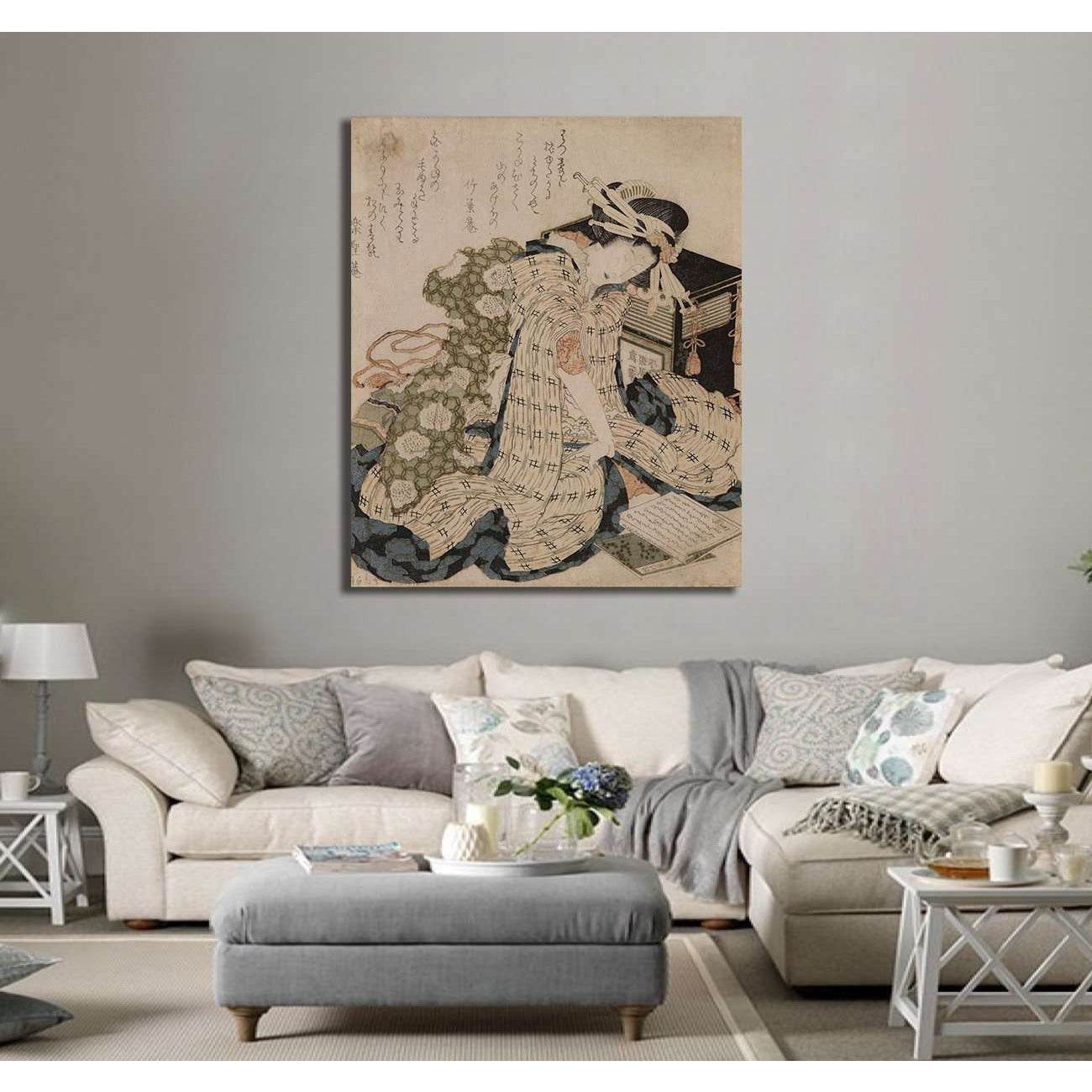 Katsushika Hokusai, Courtesan asleep - Canvas printCanvas art arrives ready to hang, with hanging accessories included and no additional framing required. Every canvas print is hand-crafted, made on-demand at our workshop and expertly stretched around 100