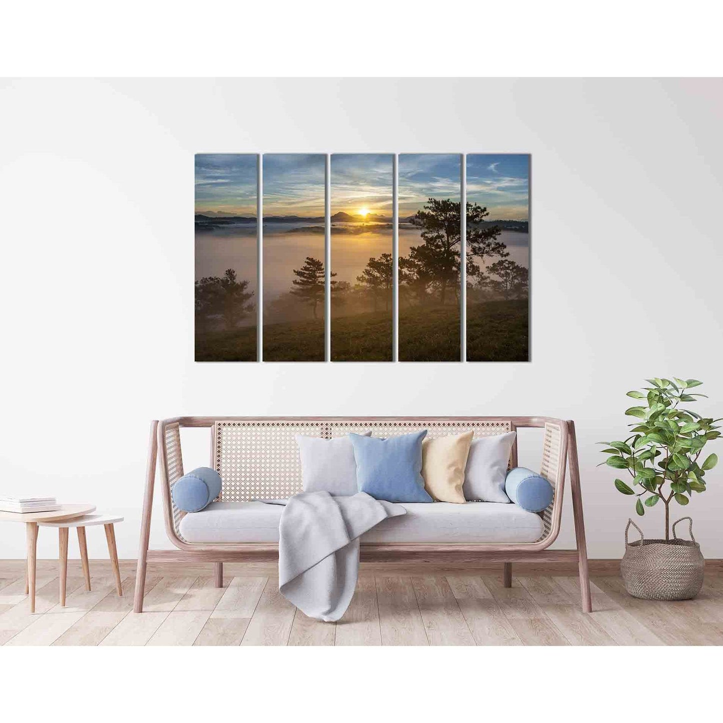 Dawn in the fog №D1753 Ready to Hang Canvas PrintCanvas art arrives ready to hang, with hanging accessories included and no additional framing required. Every canvas print is hand-crafted, made on-demand at our workshop and expertly stretched around 100%