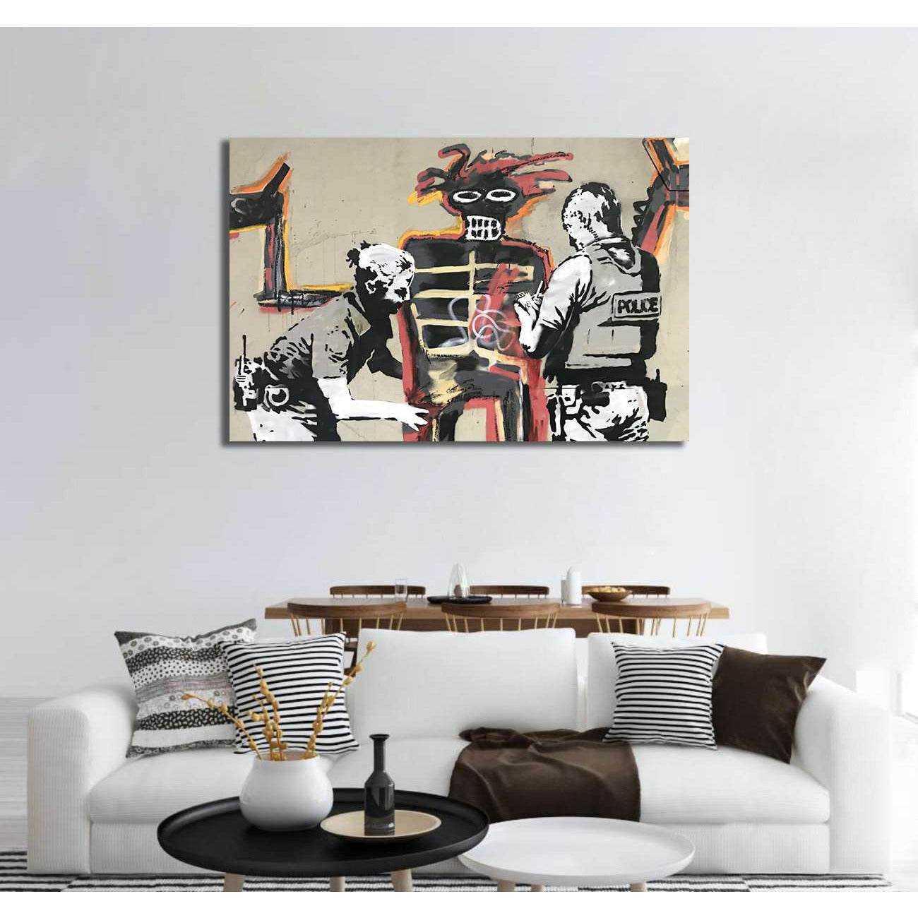 Banksy rend hommage à Basquiat avec deux fresques - Canvas printCanvas art arrives ready to hang, with hanging accessories included and no additional framing required. Every canvas print is hand-crafted, made on-demand at our workshop and expertly stretch