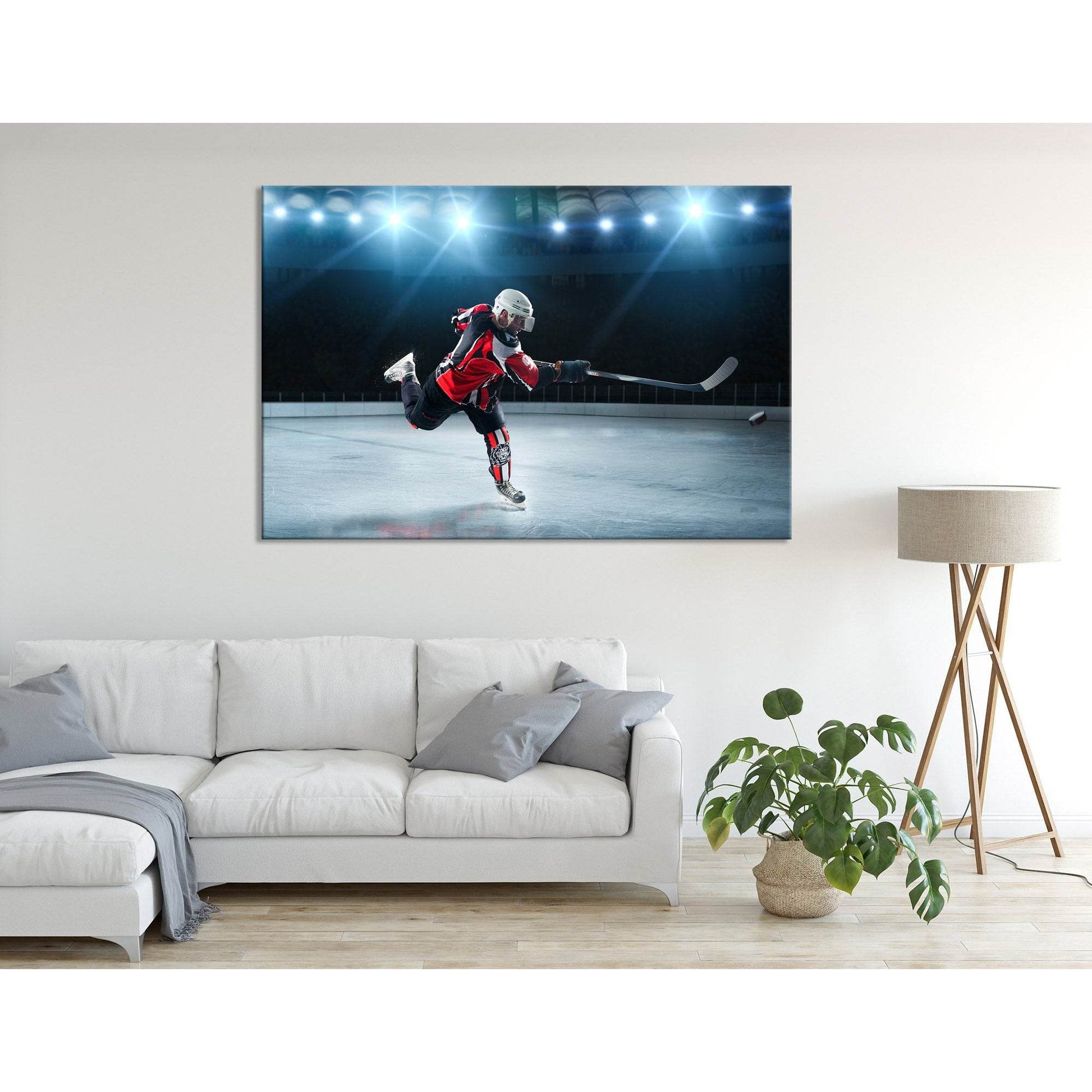 Ice Hockey Player On The Grand Ice Arena №04434 Ready to Hang Canvas PrintCanvas art arrives ready to hang, with hanging accessories included and no additional framing required. Every canvas print is hand-crafted, made on-demand at our workshop and expert