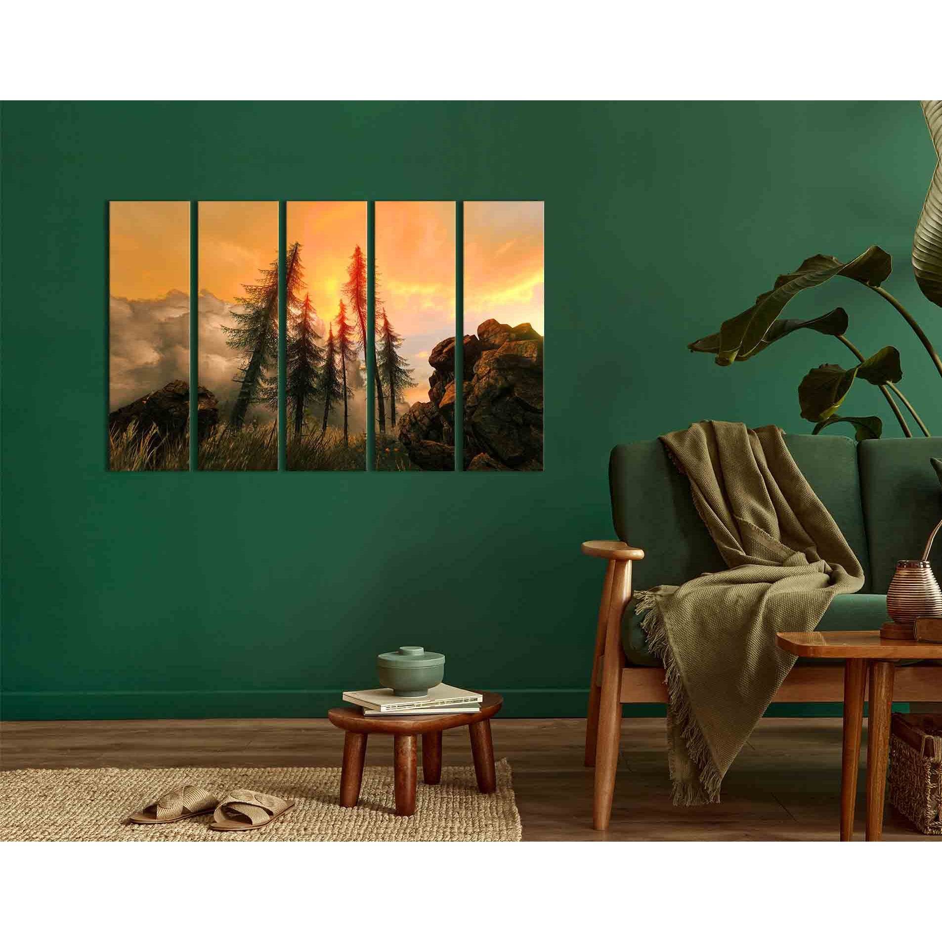 Sunset from mountain №D1225 Ready to Hang Canvas PrintCanvas art arrives ready to hang, with hanging accessories included and no additional framing required. Every canvas print is hand-crafted, made on-demand at our workshop and expertly stretched around